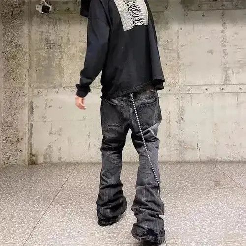 Japanese Brand Wide leg Harajuku Baggy Flared Trousers Oversize Style Size US 32 / EU 48 - 3 Thumbnail
