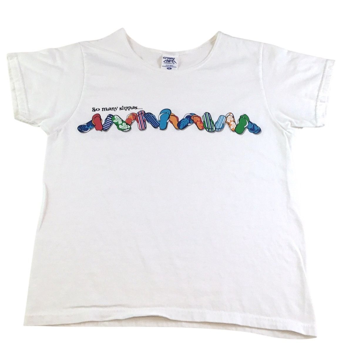 Other Crazy Shirts M TShirt Flip Flops So Many Slippas~Only 2 Feet Size M / US 6-8 / IT 42-44 - 3 Thumbnail