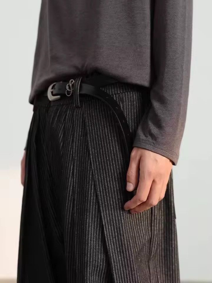 Other Striped Casual Basic Japanese Wide Leg Pants Y2k Size US 30 / EU 46 - 4 Thumbnail