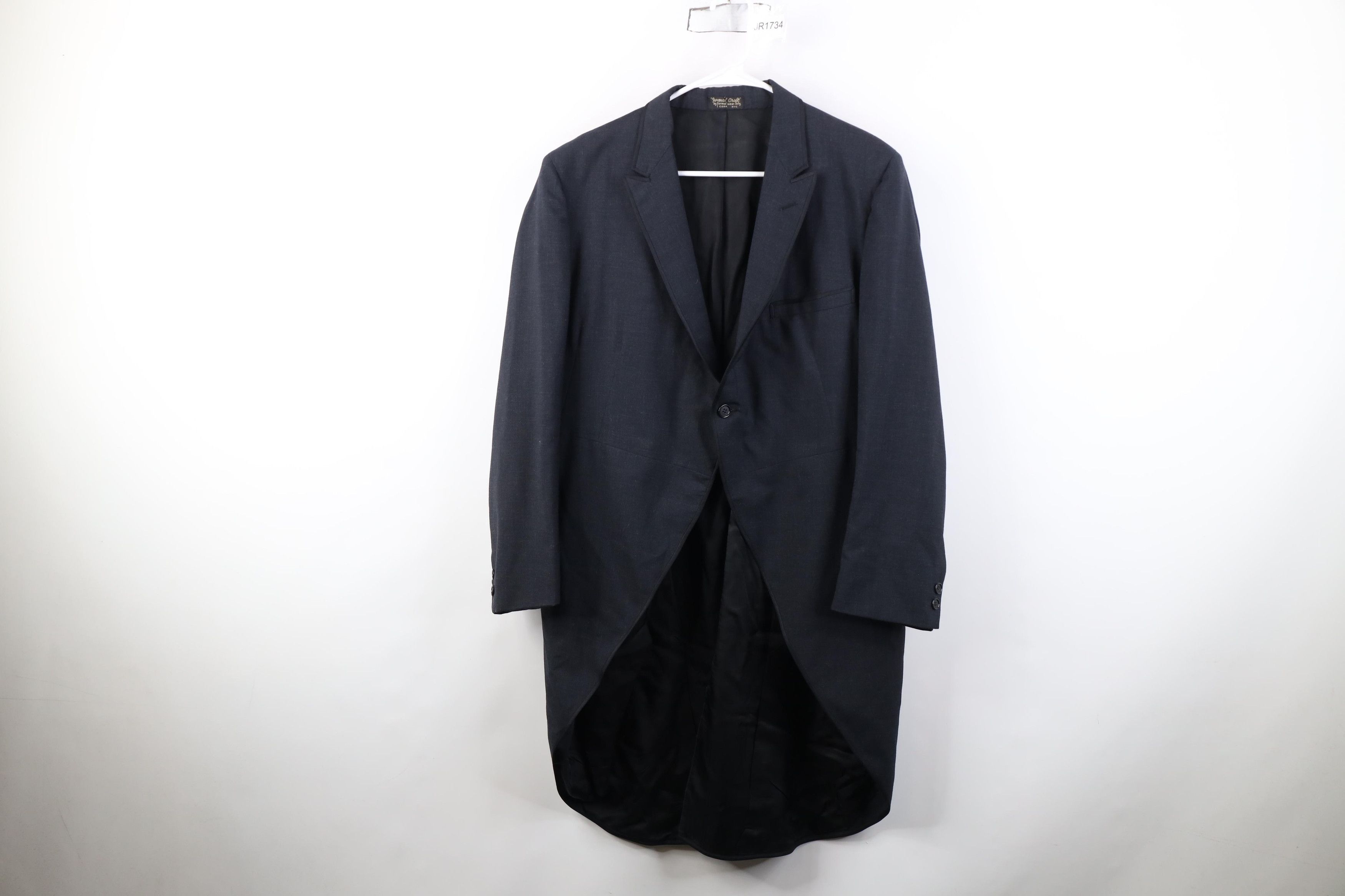 Vintage Vintage 40s 50s Tuxedo Suit Coat Blazer Jacket Tailcoat USA Size US XXL / EU 58 / 5 - 1 Thumbnail