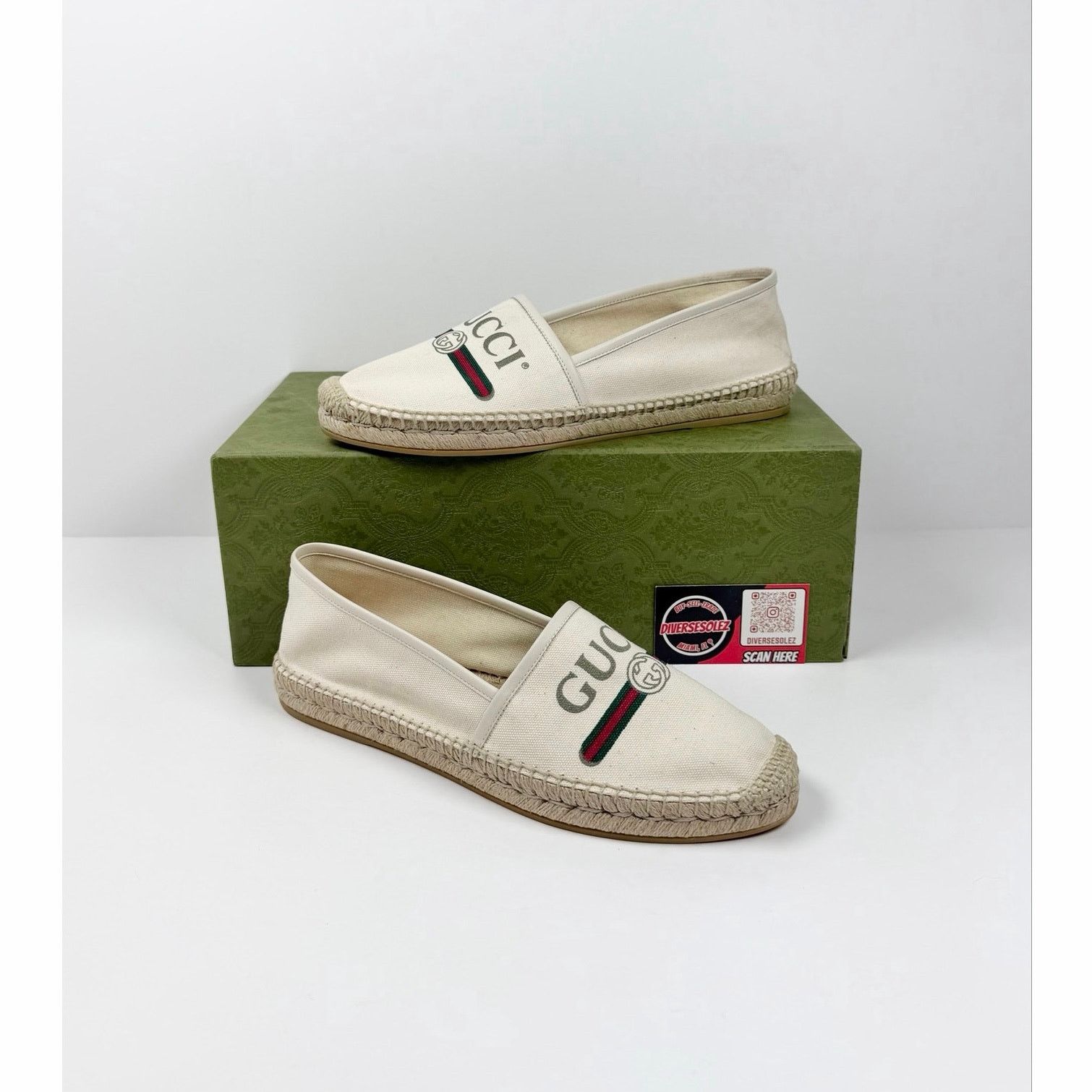 Gucci Size 42EU/9US - Gucci Canvas Logo Beige Espadrilles NEW Size US 9 / EU 42 - 1 Thumbnail