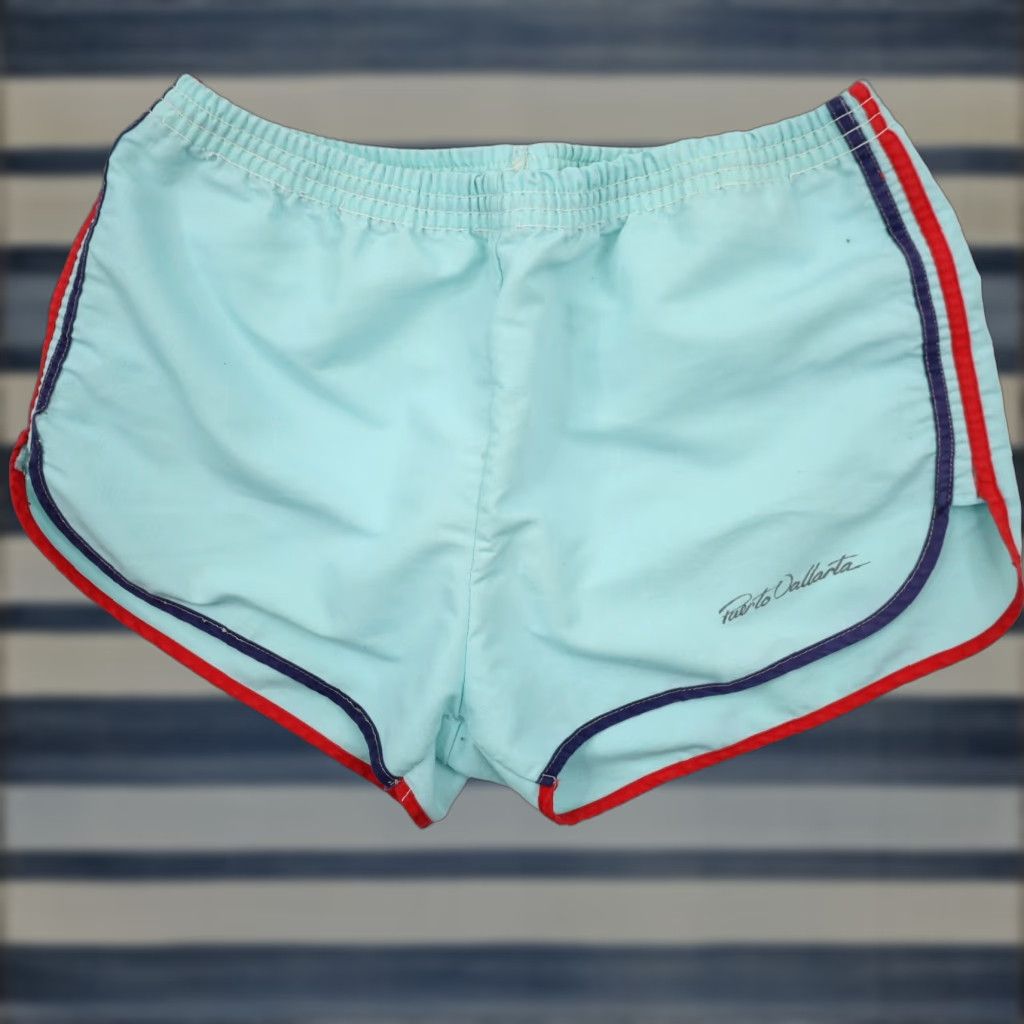 Vintage VINTAGE Womens Medium Polyester Running Short Shorts Blue Size 32" / US 10 / IT 46 - 1 Thumbnail