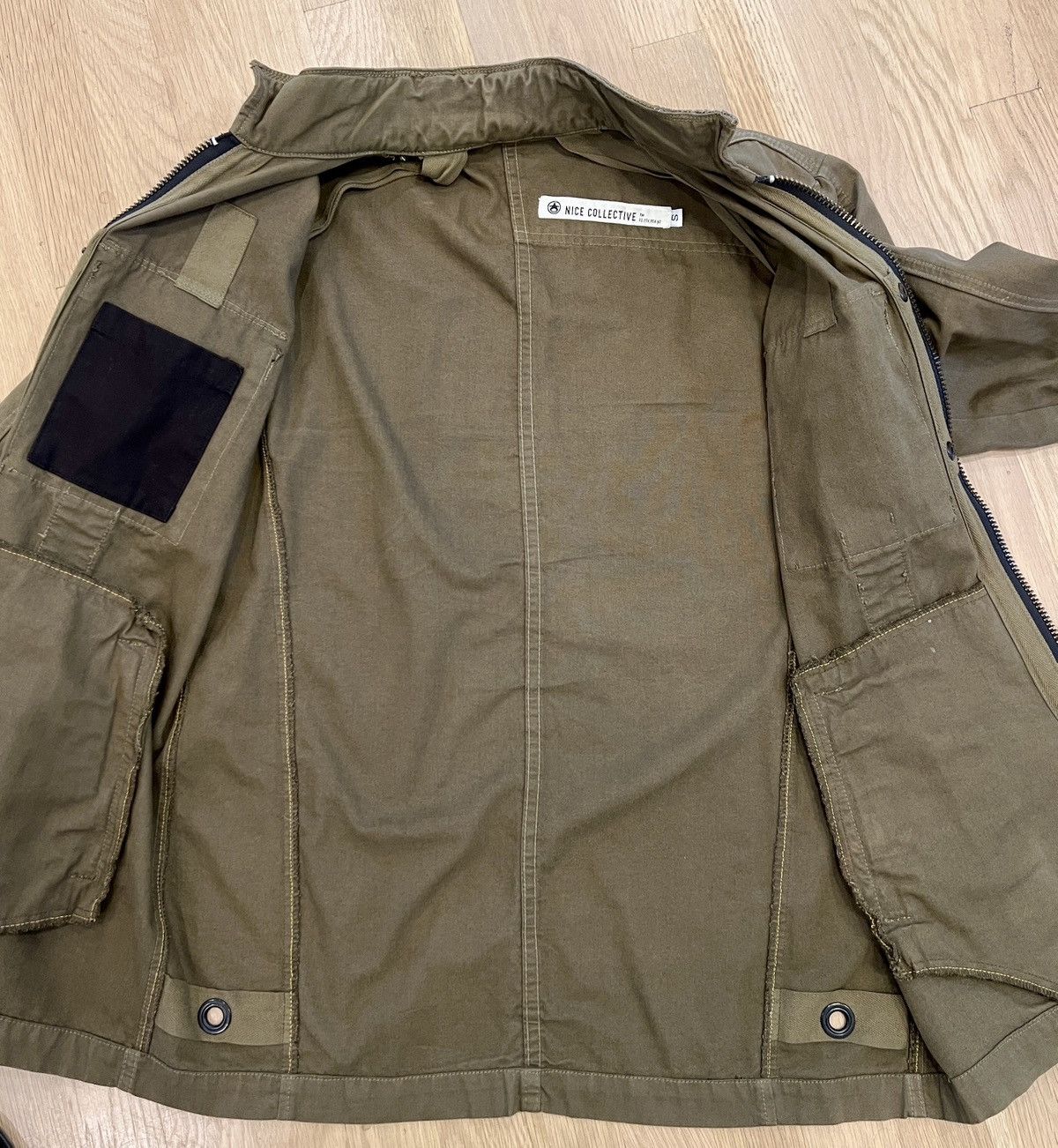 Nice Collective Nice Collective olive asymmetric deconstructed military y2k Size US S / EU 44-46 / 1 - 8 Thumbnail