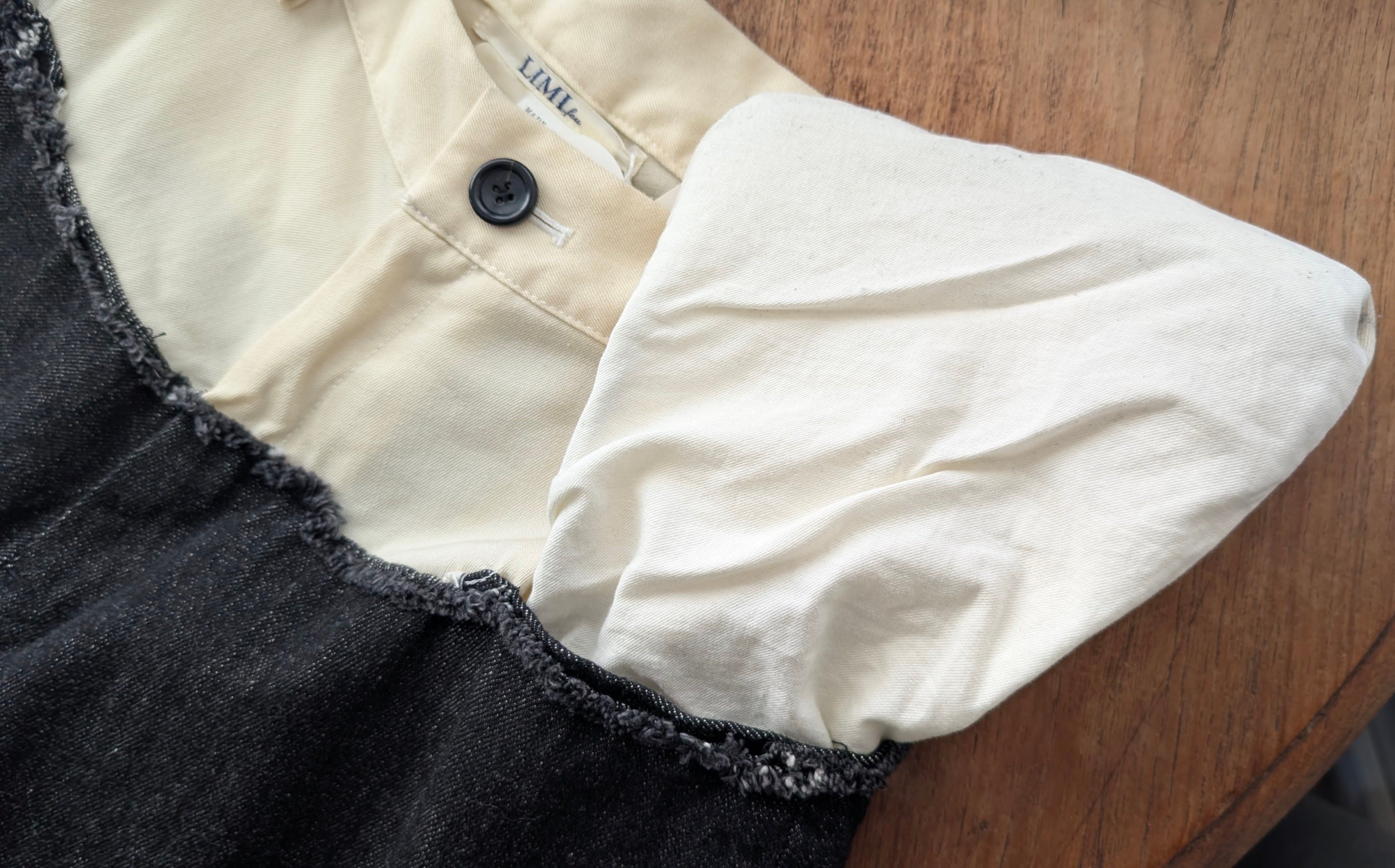 Limi Feu LIMI FEU black and bleached denim crop pant Size 31" - 7 Thumbnail