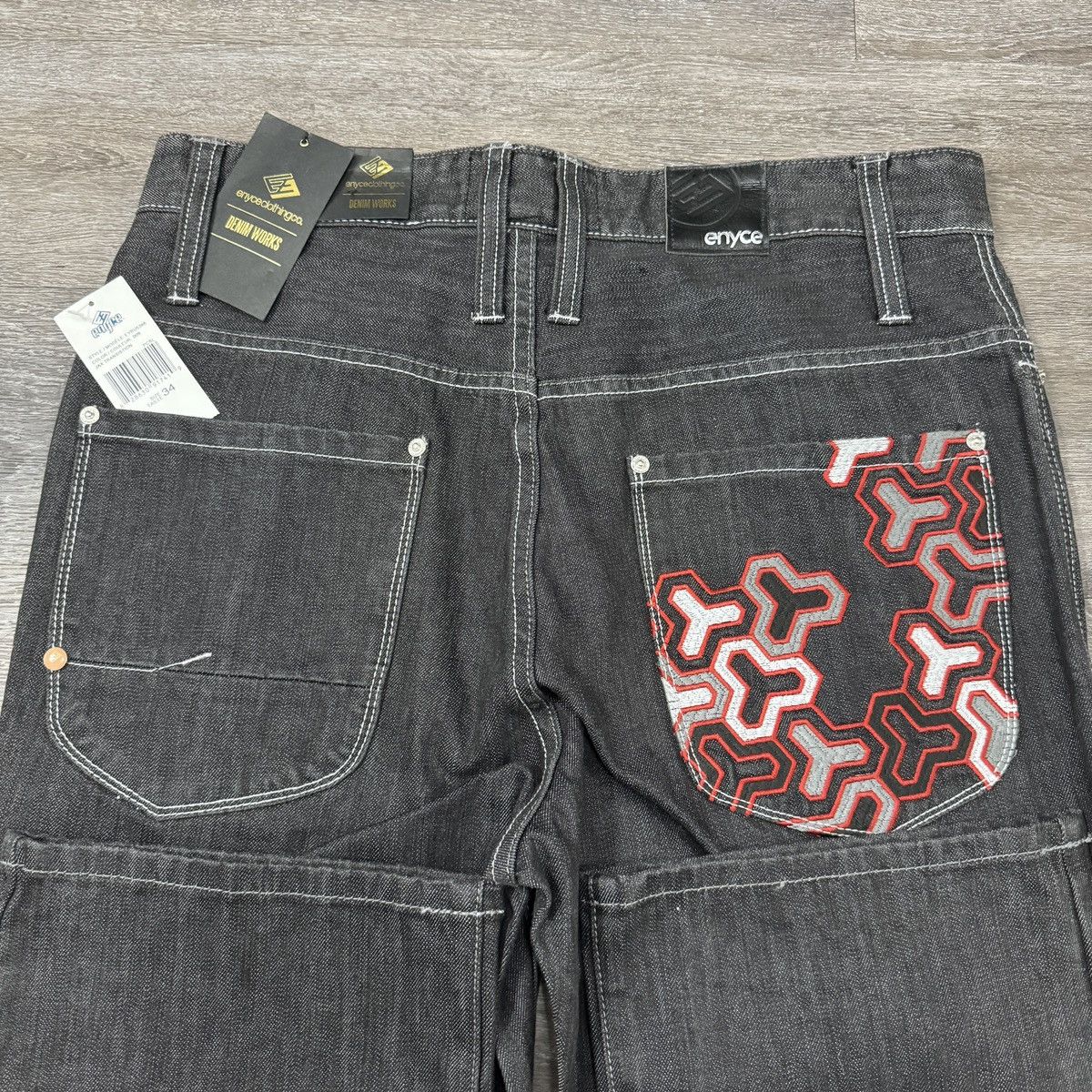 Enyce × JNCO × Vintage Vintage Y2K Enyce baggy wide leg embroidered jeans NWT Size US 34 / EU 50 - 5 Thumbnail