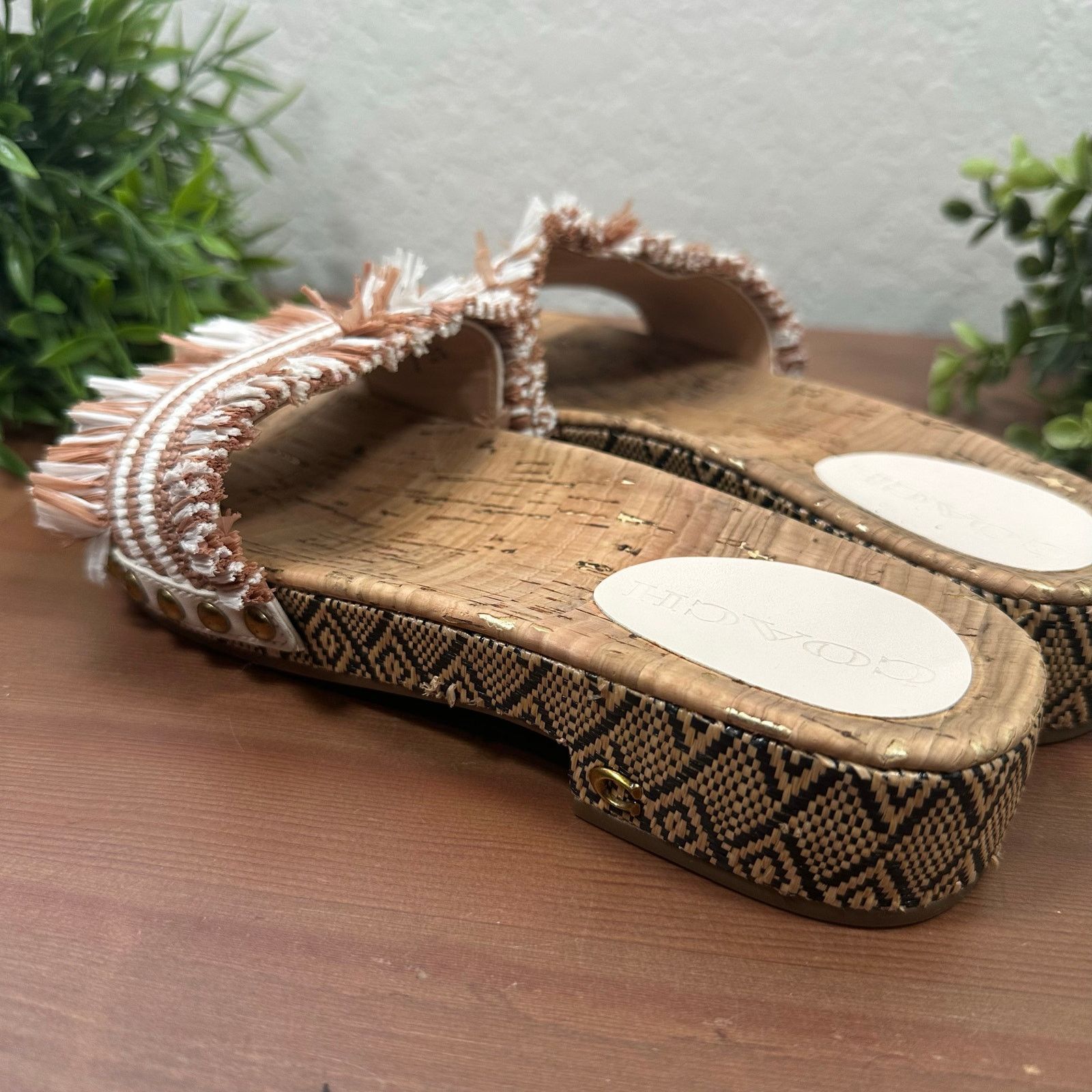 Coach Coach Women's Brayden Cork Raffia Sandals Size 6 Size US 6 / IT 36 - 5 Thumbnail