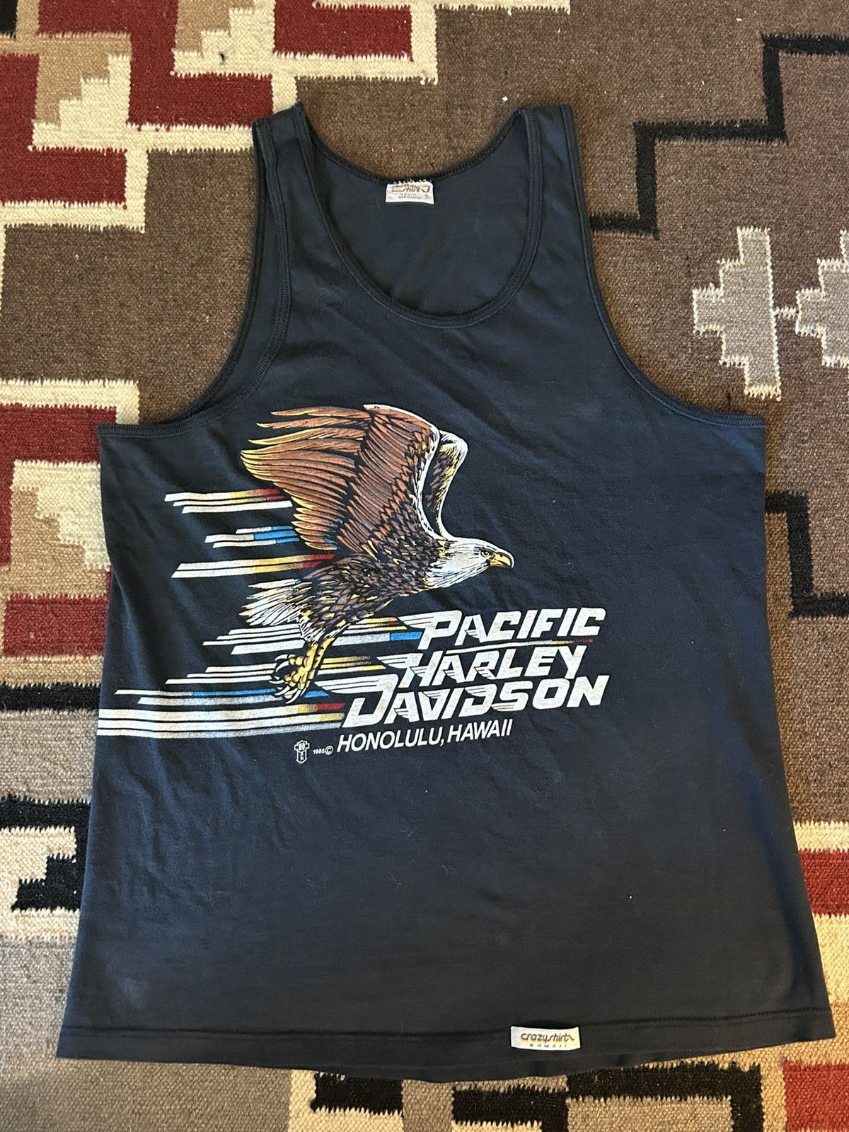 Harley Davidson Vintage 1985 80s Harley Davidson Honolulu HAWAII Shirt Size US M / EU 48-50 / 2 - 1 Thumbnail