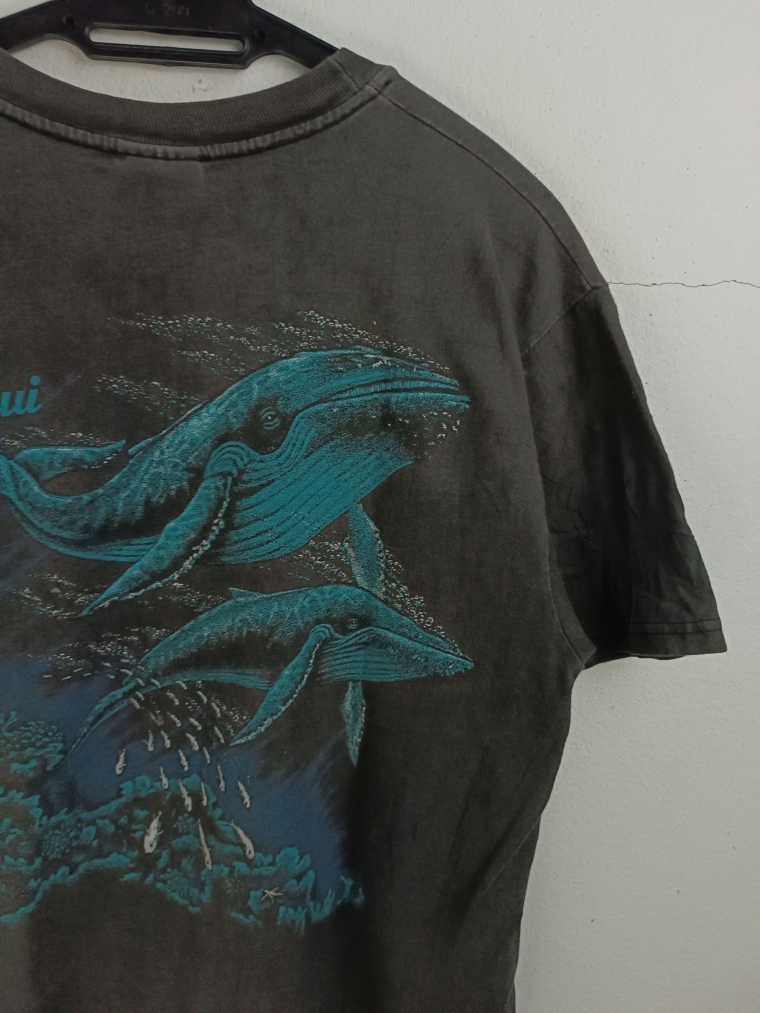 Vintage FADED VINTAGE 90'S MAUI WHALE ISLAND GIANT HAWAII GUAM TEE Size US M / EU 48-50 / 2 - 6 Thumbnail