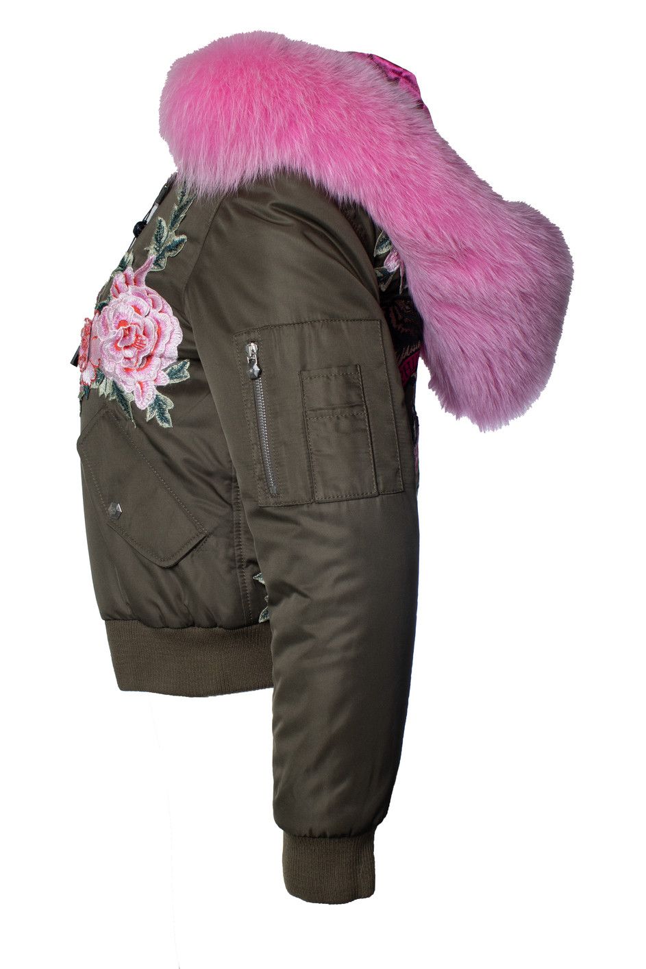 Philipp Plein Philipp Plein, hooded bomber with floral embroidery Size S / US 4 / IT 40 - 4 Thumbnail