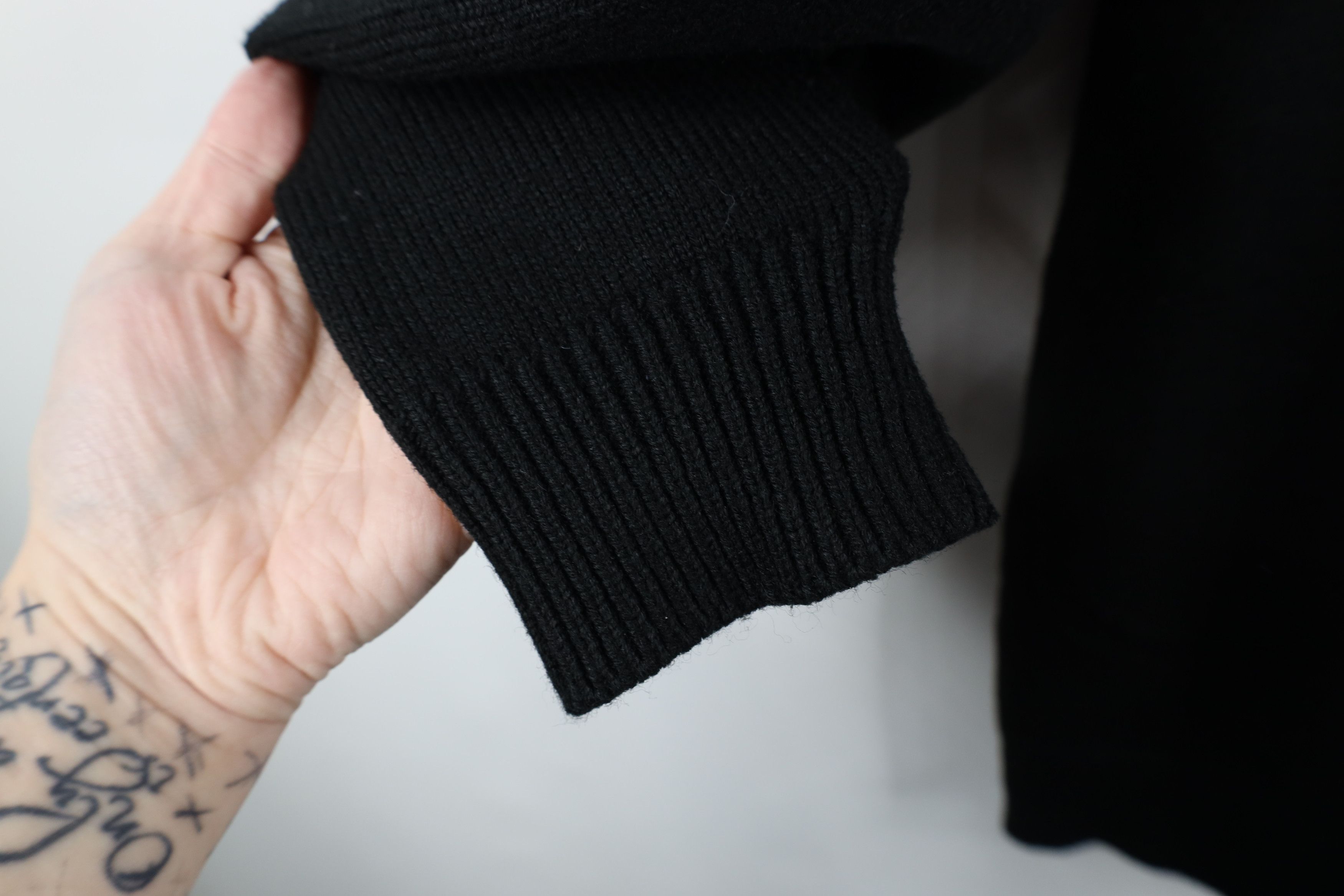 Vintage Vintage 90s Streetwear Fit Knit Mock Neck Sweater Black Size US XXL / EU 58 / 5 - 5 Thumbnail