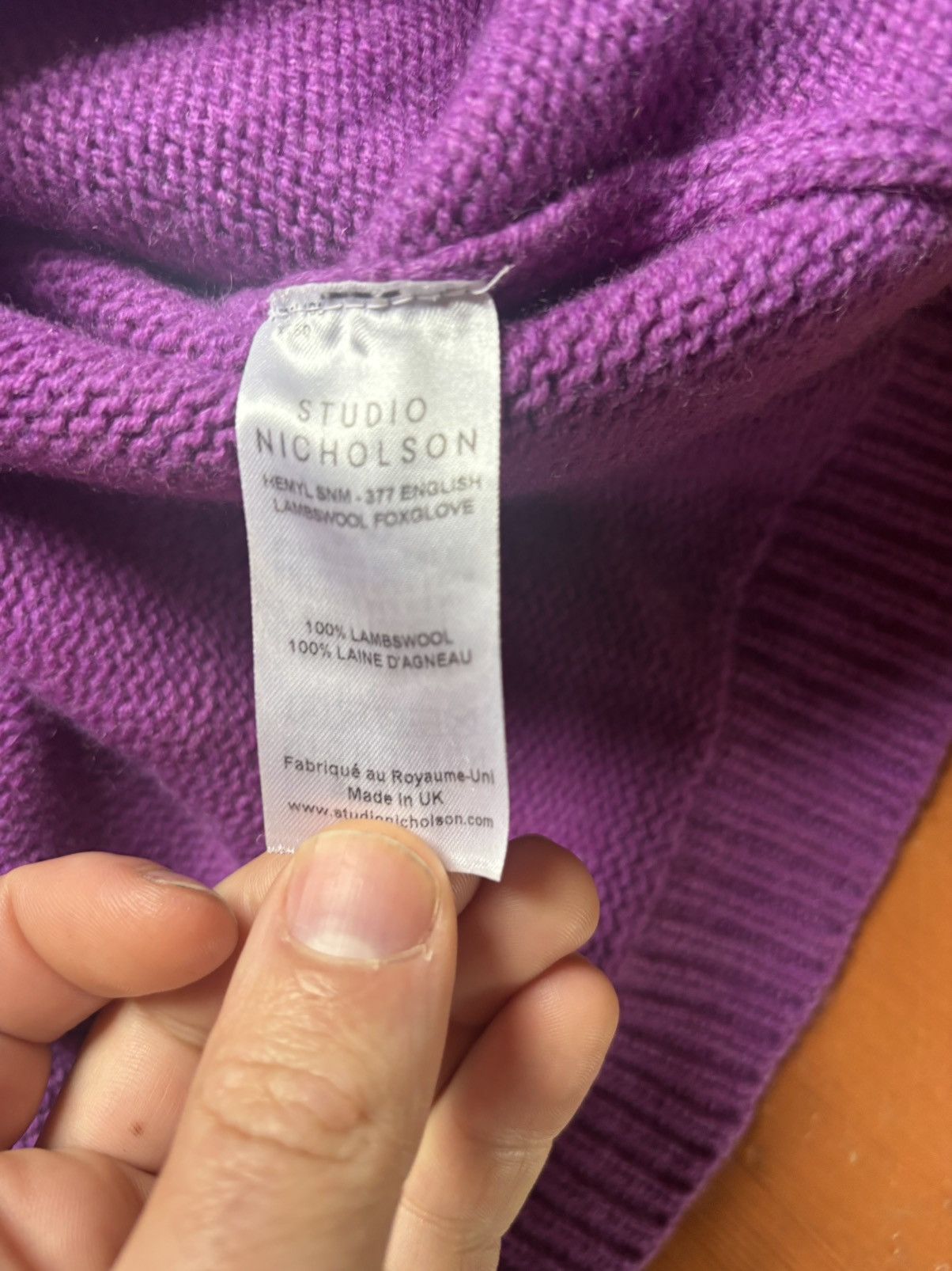 Studio Nicholson Studio Nicholson Purple Wool Jumper Size US L / EU 52-54 / 3 - 4 Thumbnail
