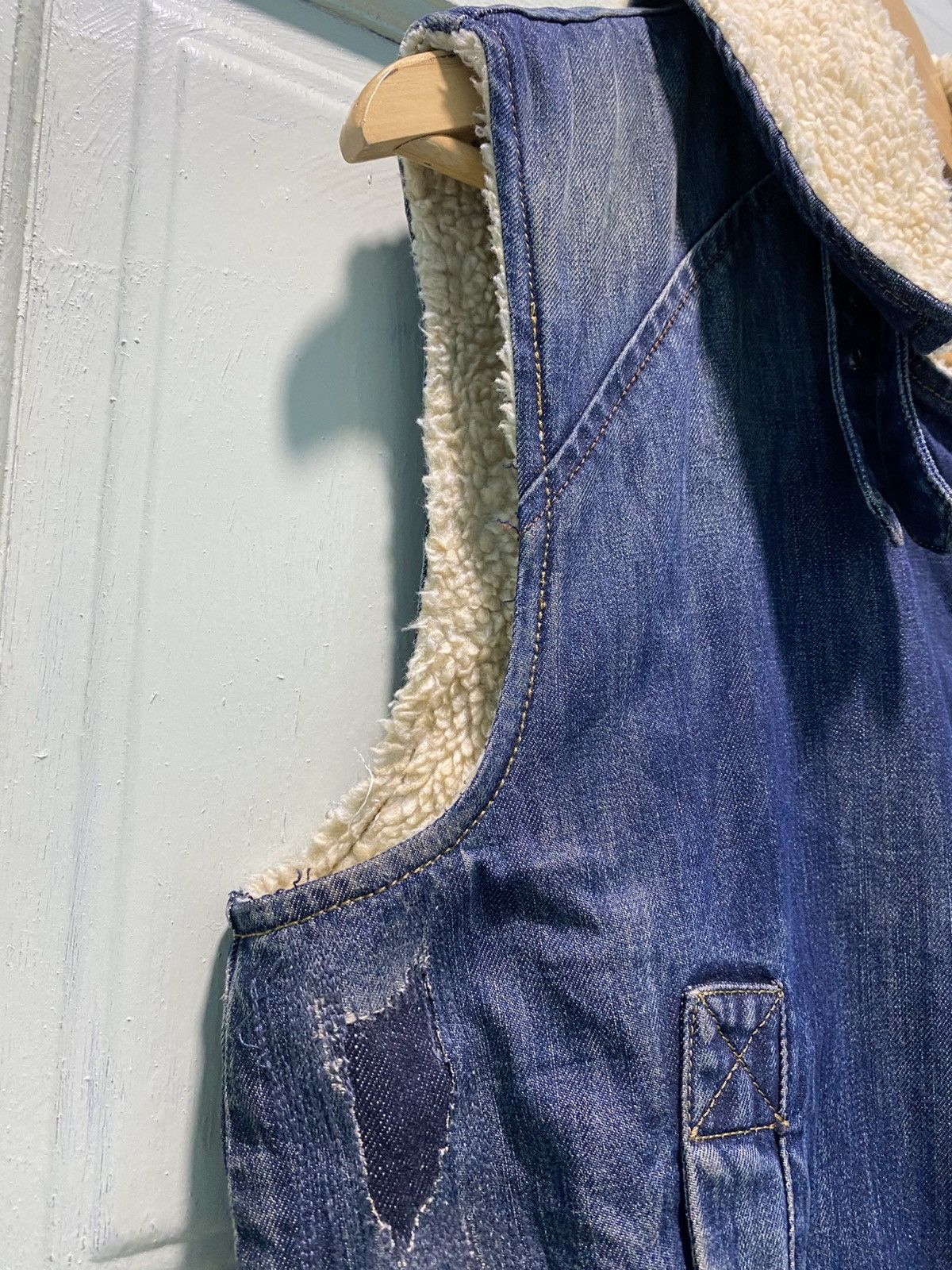 Diesel Diesel Denim Vest Jacket Sherpa Lining Sleeveless Zip Front Size US S / EU 44-46 / 1 - 7 Thumbnail