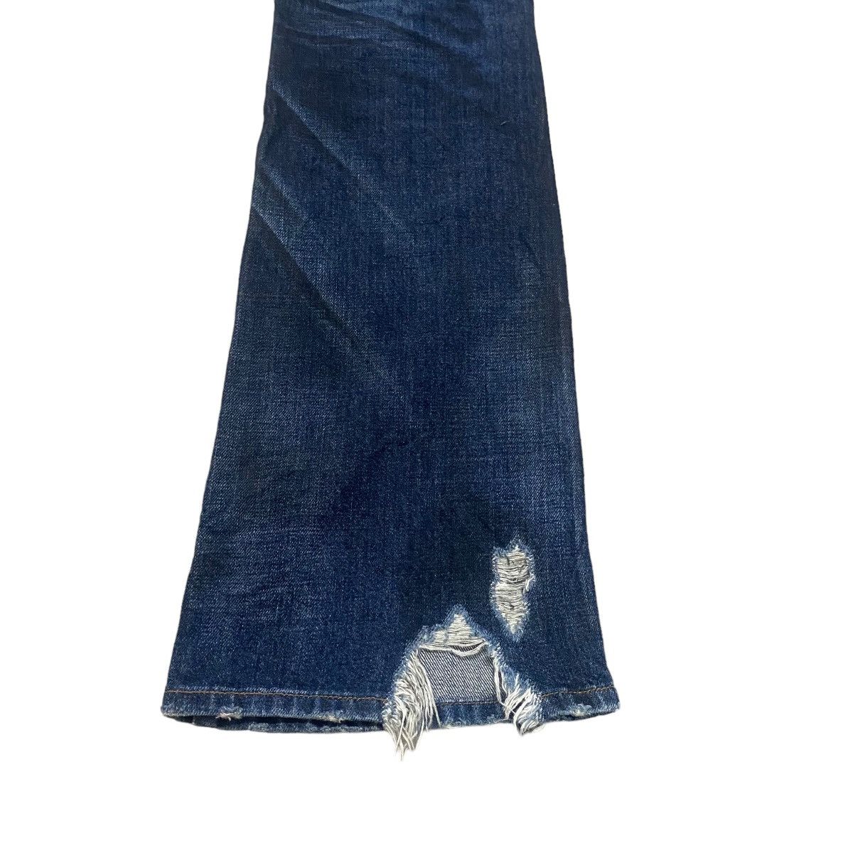 GOSTAR DE FUGA FUGA Coated Oiled Denim Flare Jeans Distressed Size US 32 / EU 48 - 17 Thumbnail