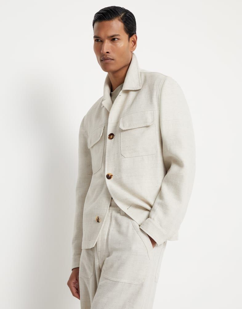 Brunello Cucinelli o1w1db10825 Long Jacket in White Size US S / EU 44-46 / 1 - 1 Thumbnail
