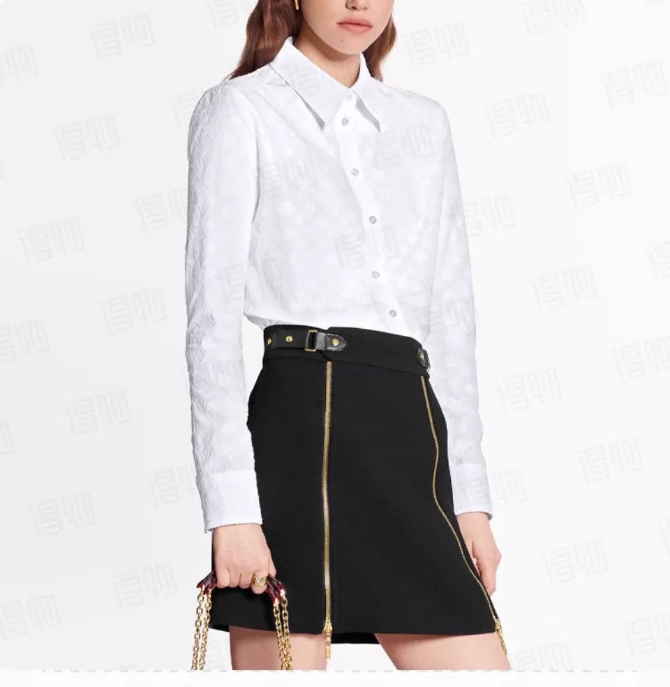 Louis Vuitton LV all-over print slim fit long-sleeve shirt size 34 Size XS / US 0-2 / IT 36-38 - 7 Thumbnail