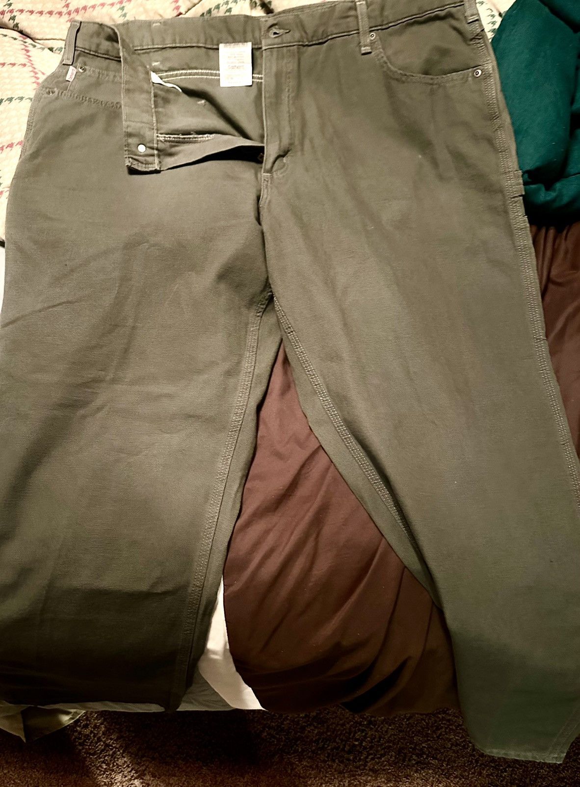 Carhartt Vintage Carhartt loose fit pants -Olive 42x30 Size US 42 / EU 58 - 1 Thumbnail