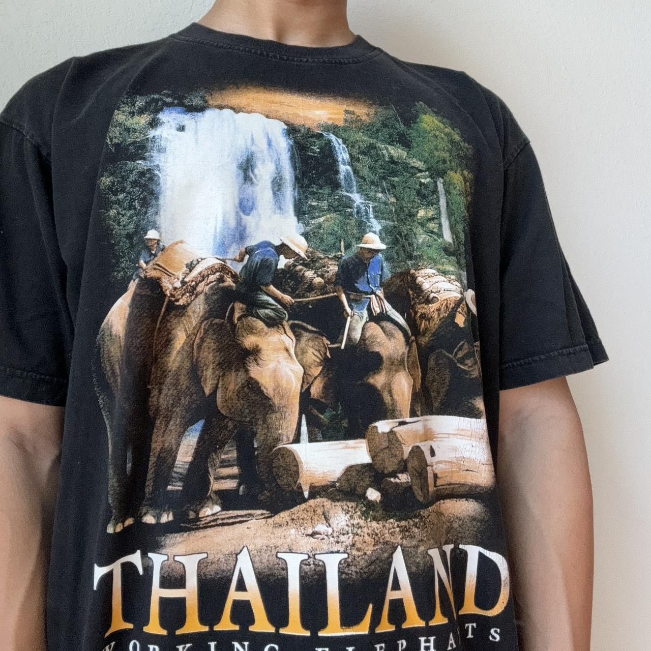 Vintage Vintage Thailand 'Working Elephants' 2000s Graphics Shirt Size US XL / EU 56 / 4 - 3 Thumbnail