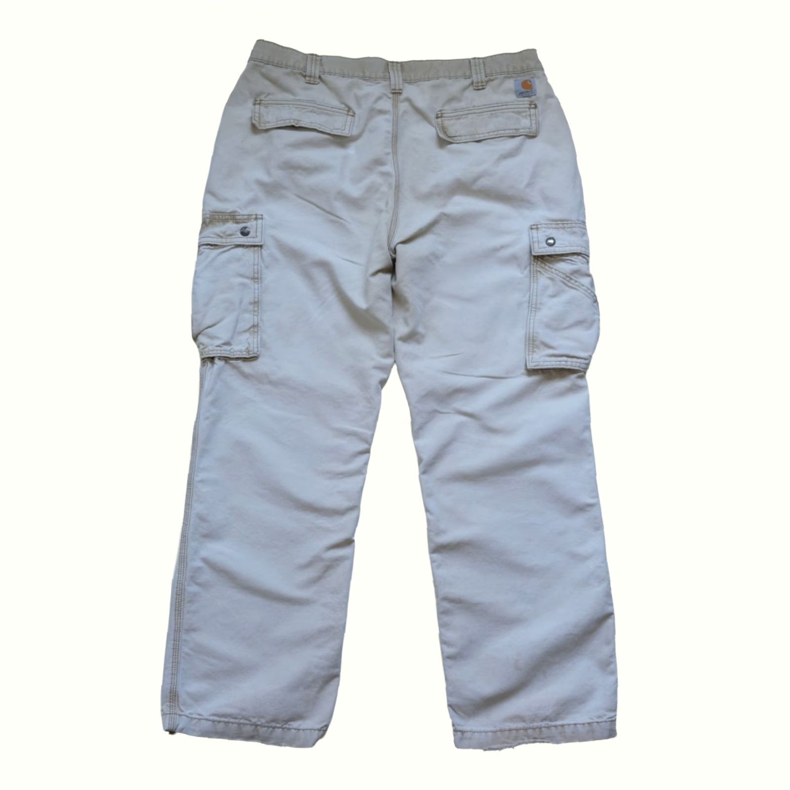 Carhartt VINTAGE Carhartt VTG Y2K 90s Workwear Distressed Cargo Pants Relaxed Fit Mens 38x32 Beige Cargo Pants 90s Womens? Size US 38 / EU 54 - 3 Thumbnail