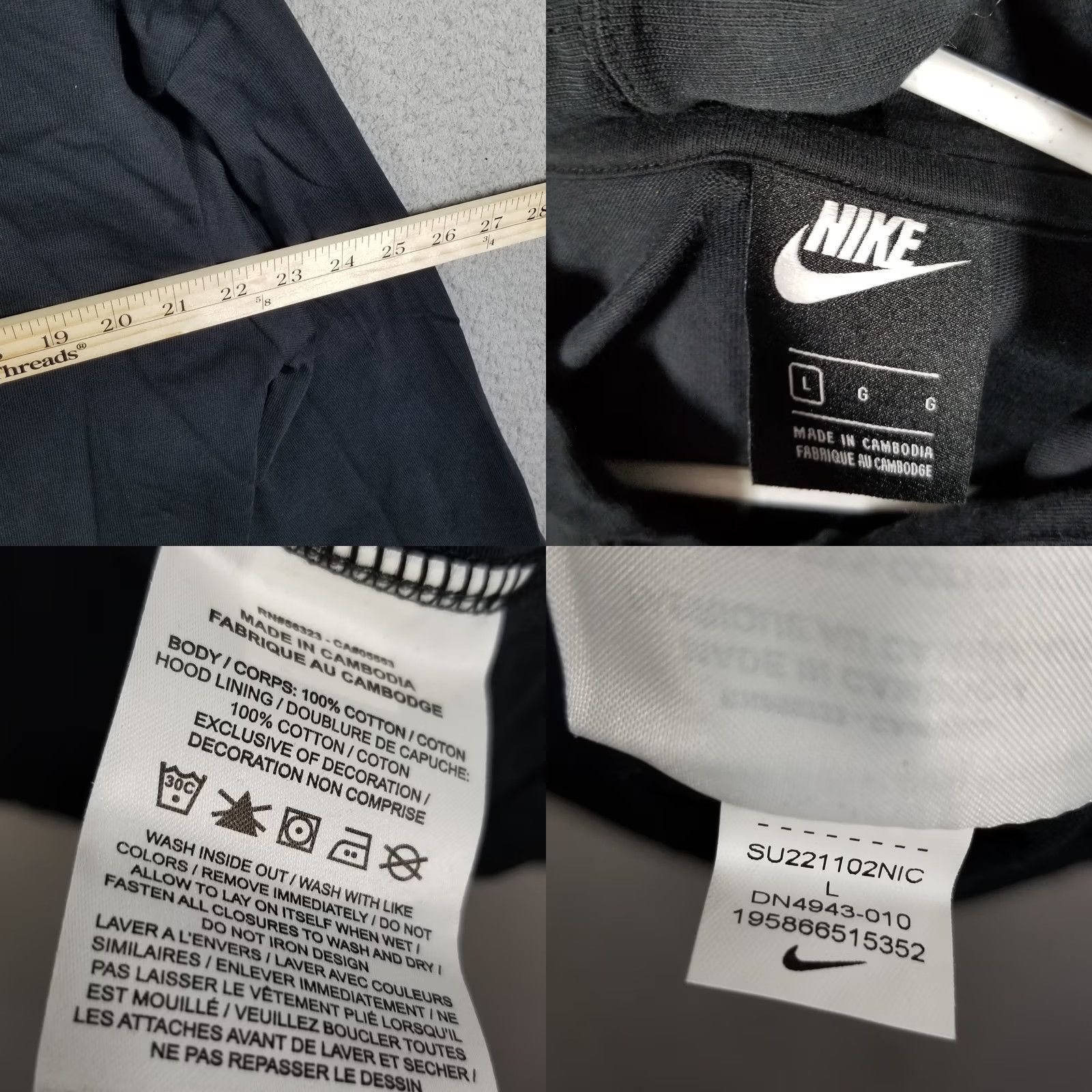 Nike Nike Sportswear Hoodie Women Large Black Full Zip DN4943-010 Size L / US 10 / IT 46 - 8 Thumbnail