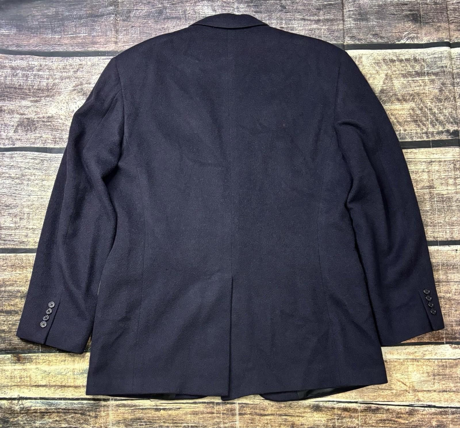 Evan Picone Evan Picone Blazer Jacket Mens 42L Camel Hair Navy Sports Size 42L - 3 Thumbnail