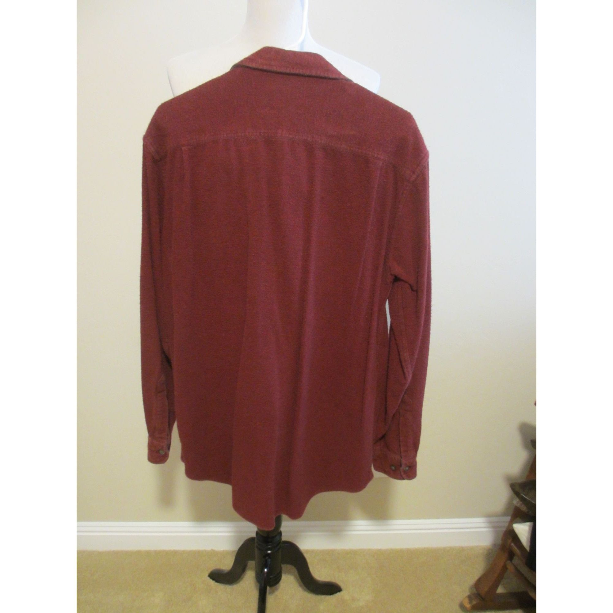 St. Johns Bay St. Johns Bay Burgundy Button-Up Flannel Shirt Medium Tall 1 Size US M / EU 48-50 / 2 - 2 Thumbnail