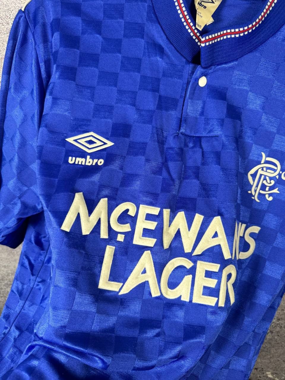 Umbro 80's Vintage Rangers Glasgow 1987/90 Umbro Soccer Jersey Size US M / EU 48-50 / 2 - 6 Thumbnail