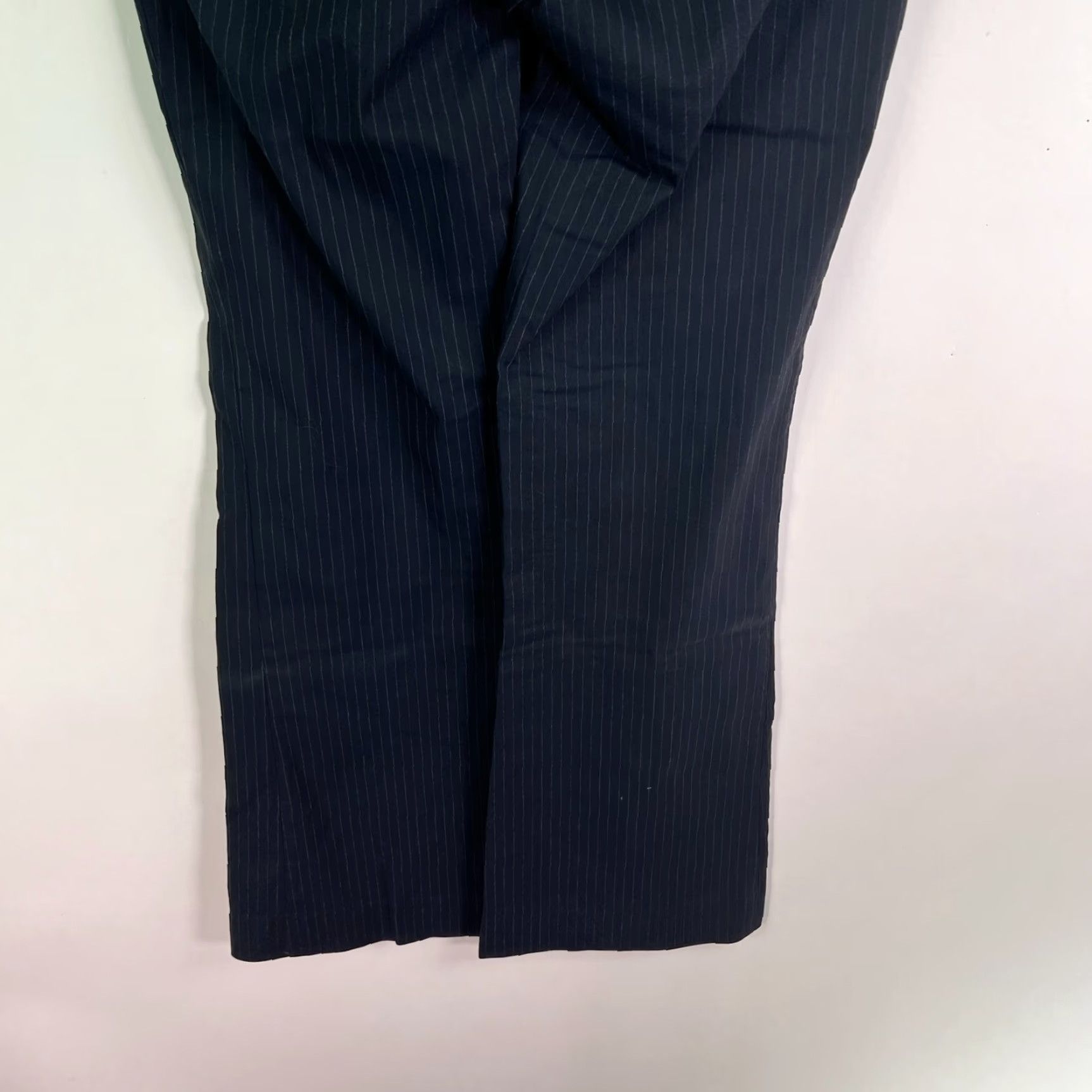 Vintage The Limited Drew Fit Wide Leg Striped Pocketed Pants Womens Size 10 Black 34x32 Preppy 90s Size 32" / US 10 / IT 46 - 6 Thumbnail
