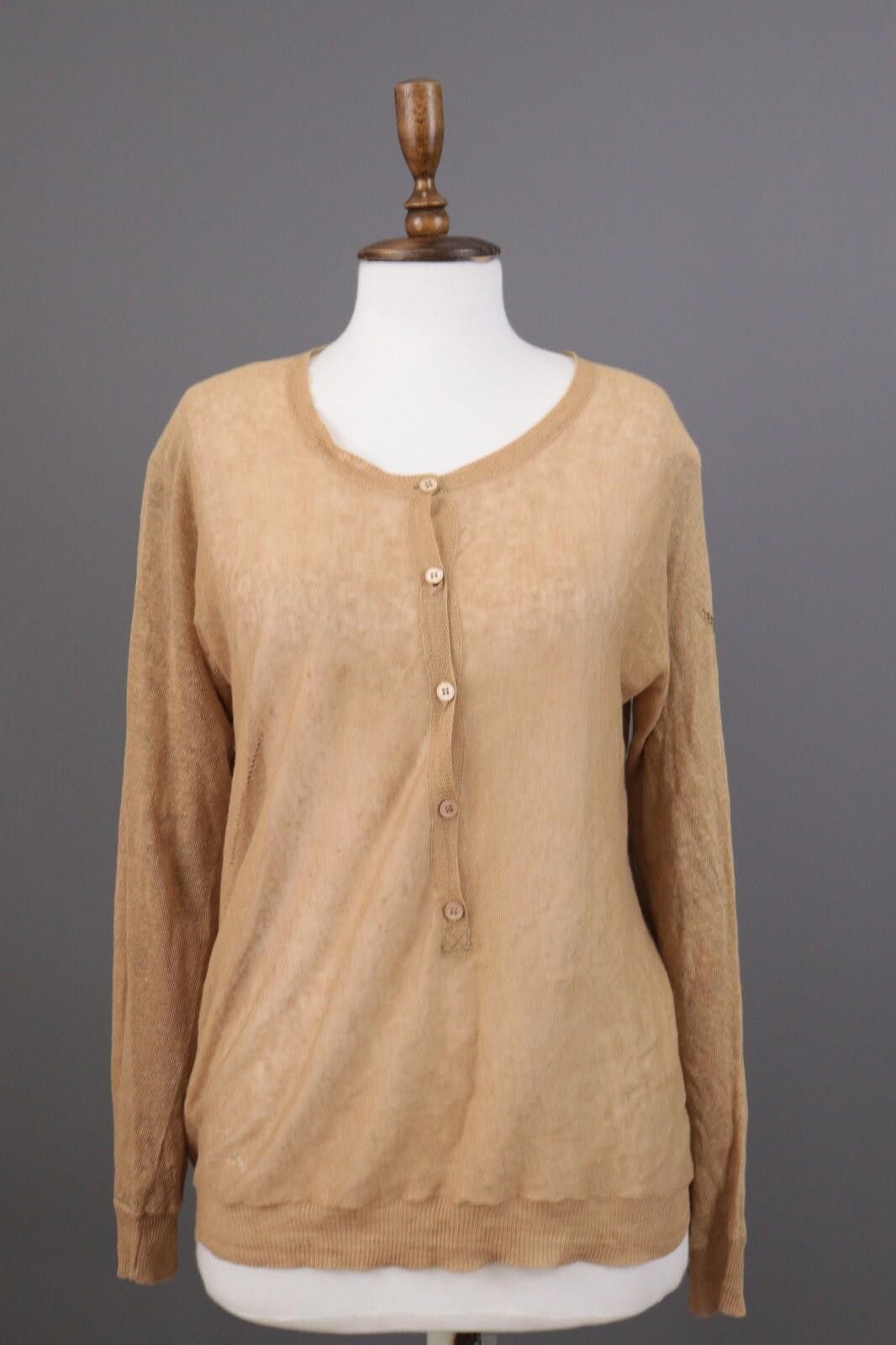 Zadig & Voltaire Zadig & Voltaire Beige Linen Henley Knit Sweater Size L Size L / US 10 / IT 46 - 1 Thumbnail