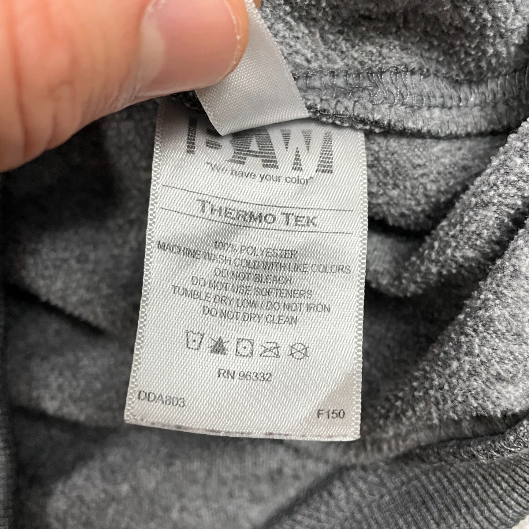 Vintage Baw Thermo Tex Hoodie Pullover Sweatshirt Unisex SM Gray Logo Fleece Graphic Hooded Sports Size US S / EU 44-46 / 1 - 6 Thumbnail