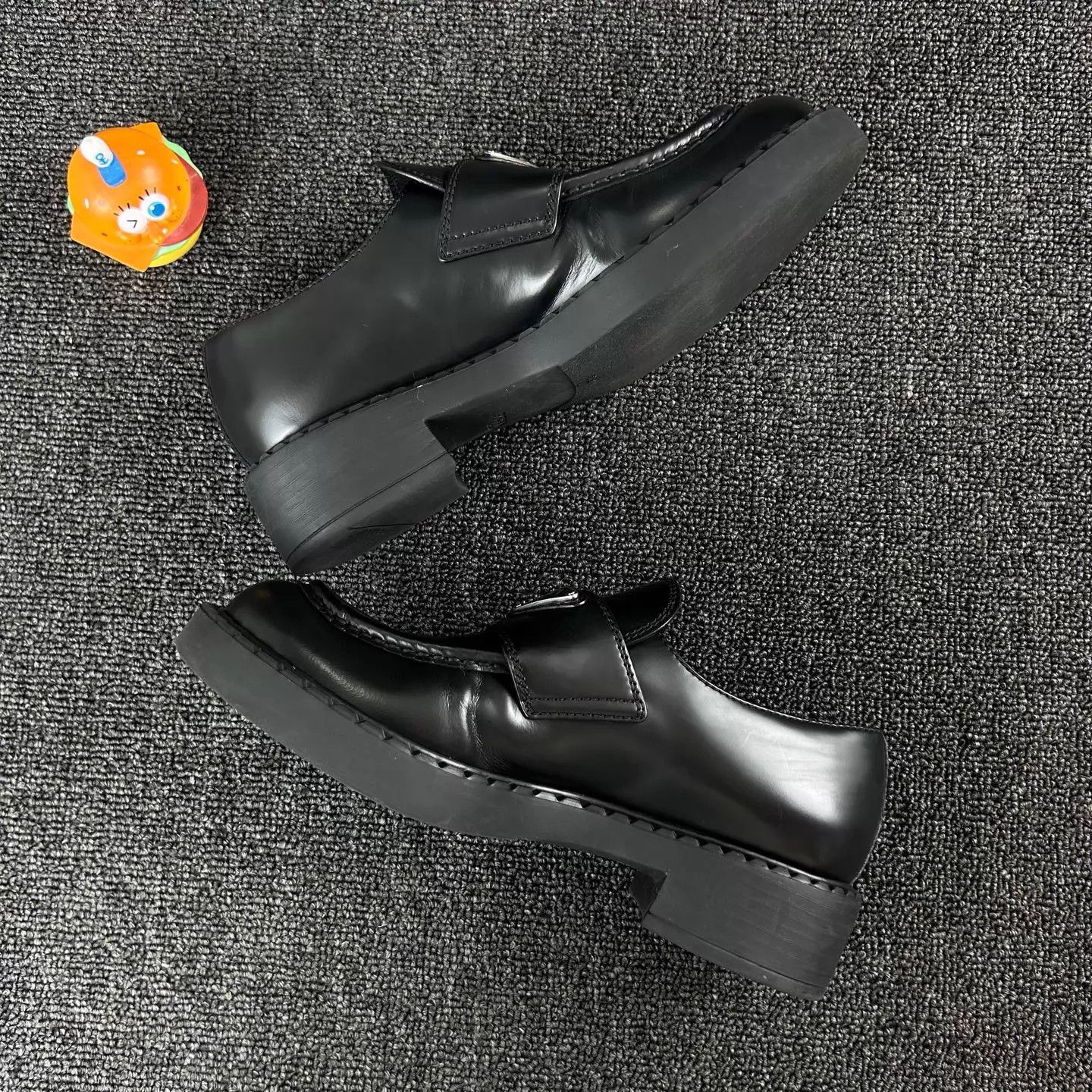 Prada Prada Black Leather Loafers Women's 35.5 Size US 5 / IT 35 - 3 Thumbnail