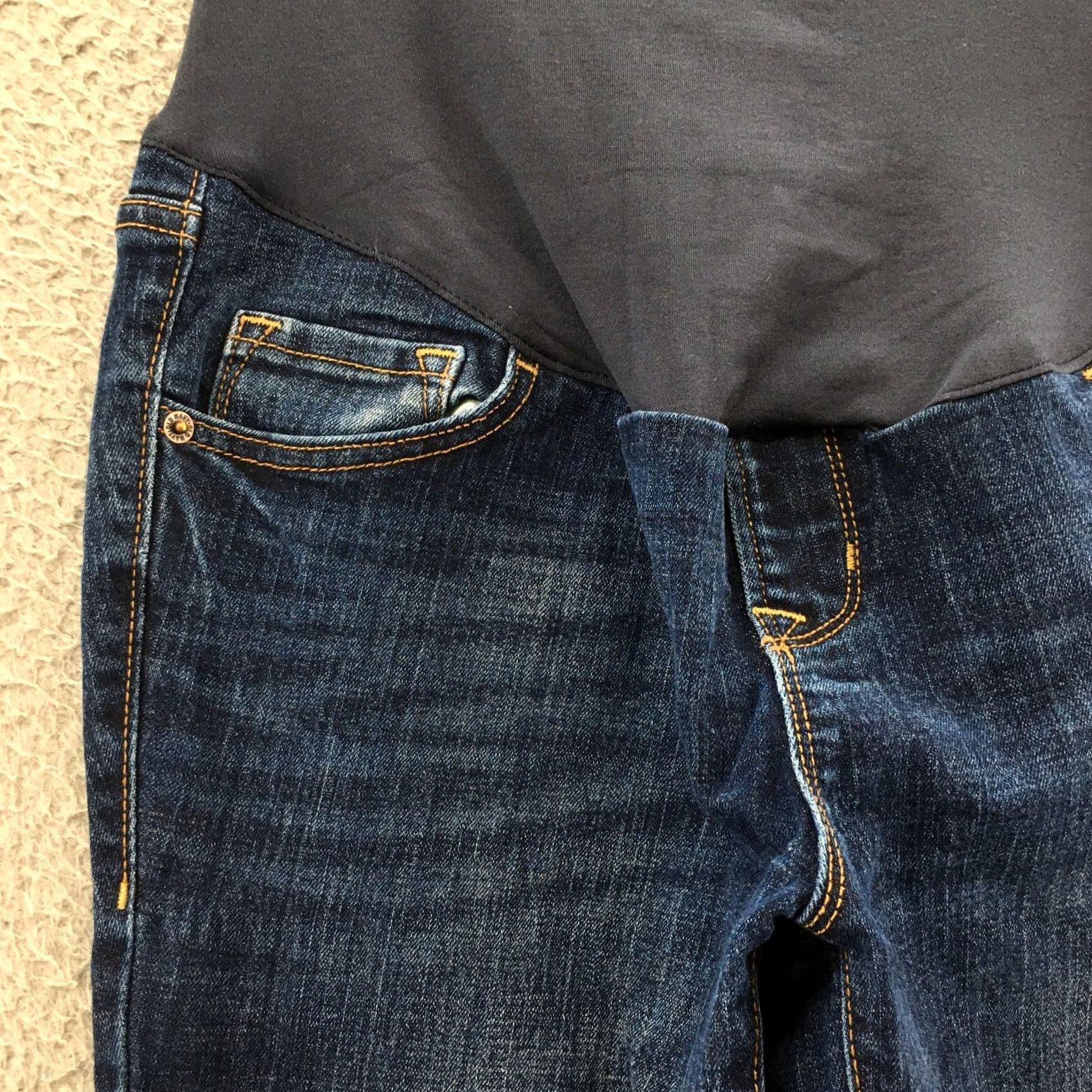 Old Navy Old Navy Maternity Skinny Jeans Womens 10 Blue Denim Full Low Rise Zip Fly Jeans Size 32" / US 10 / IT 46 - 3 Thumbnail