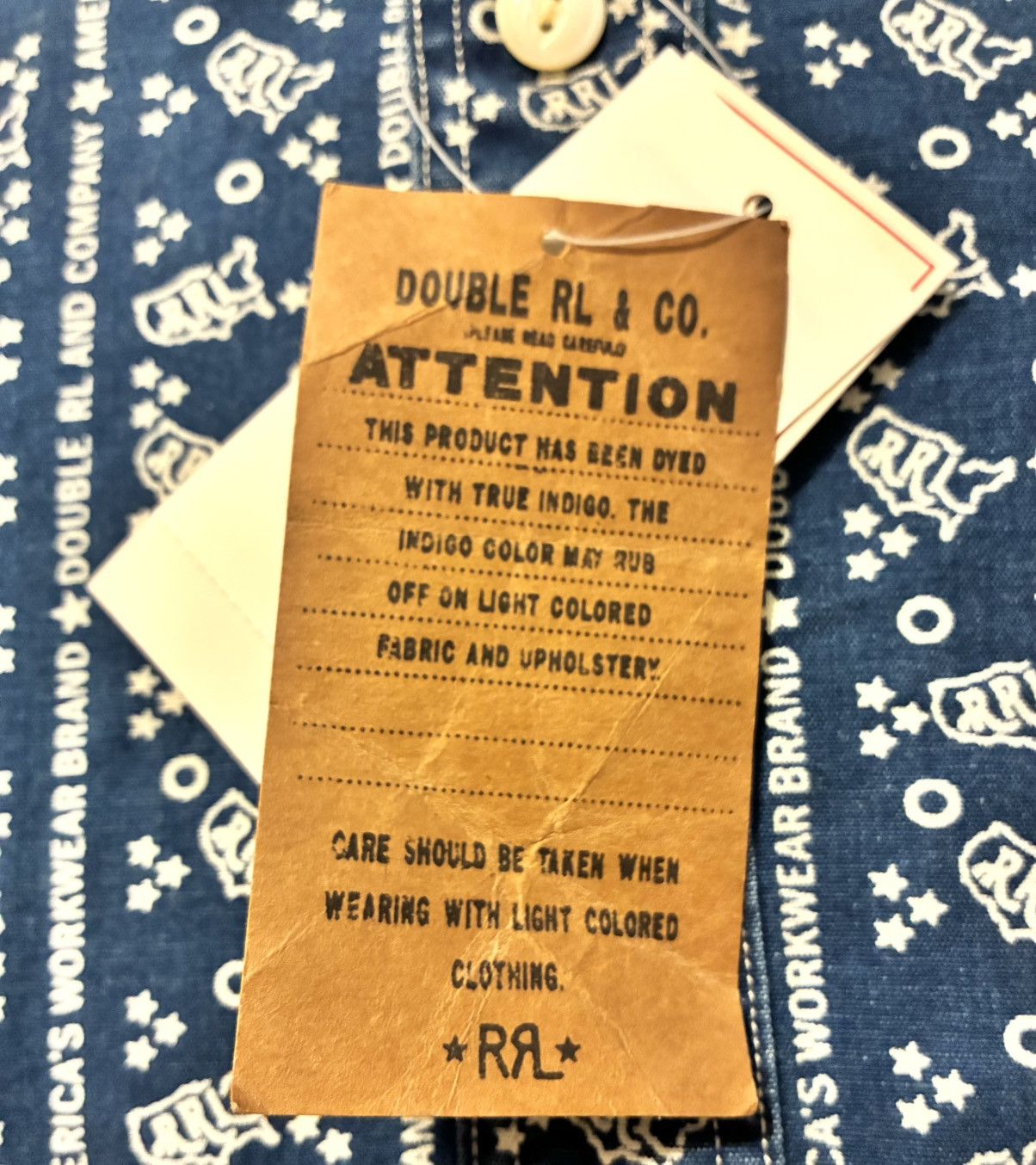 RRL Ralph Lauren DOUBLE RL RALPH LAUREN RRL INDIGO BUTTON UP SHIRT- SIZE MED Size US M / EU 48-50 / 2 - 12 Thumbnail