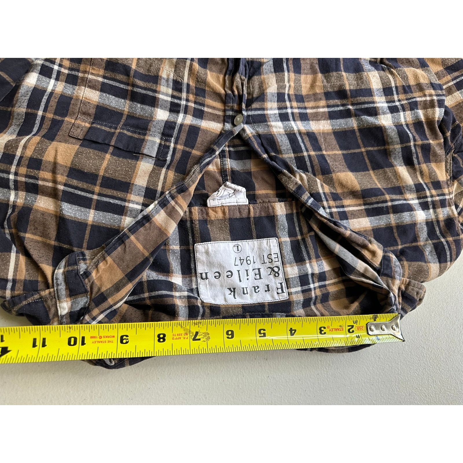 Frank & Eileen Frank & Eileen Flannel Shirt Large L Brown Black Plaid Size L / US 10 / IT 46 - 5 Thumbnail