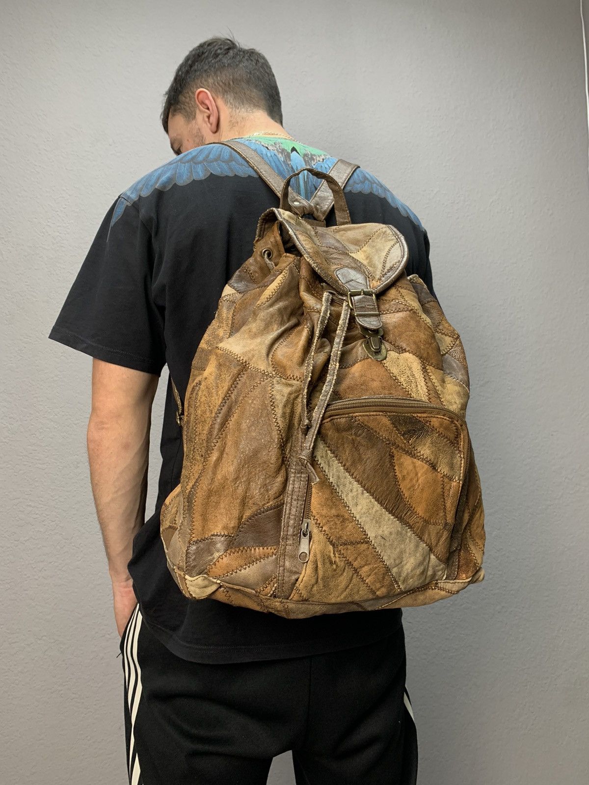 image of Diesel Backpack Sling Bag Vintage Y2K Cargo Bag Multi Pocket in Camo, Men's
