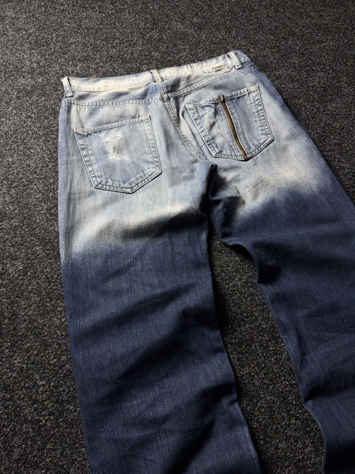Diesel 90s Diesel Industry Zip Back Pocket Jeans Made in Italy Y2K Size US 33 - 17 Thumbnail