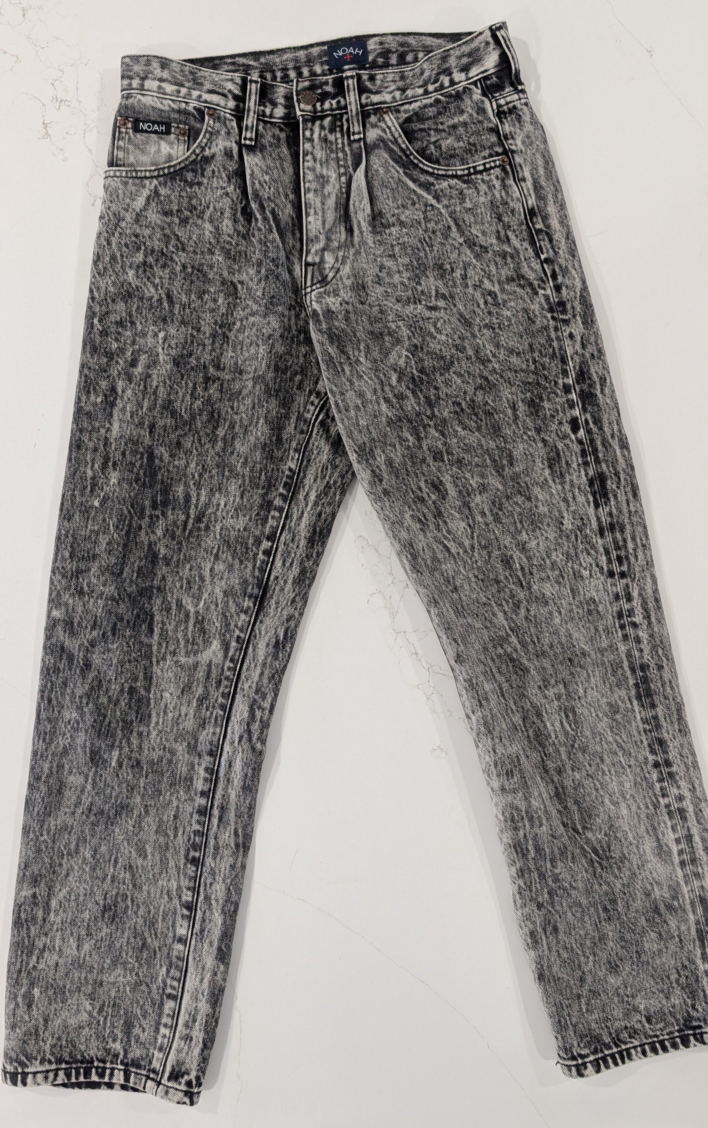 Noah Noah NYC Acid Wash Pleated Selvedge Jeans Size US 28 / EU 44 - 1 Thumbnail