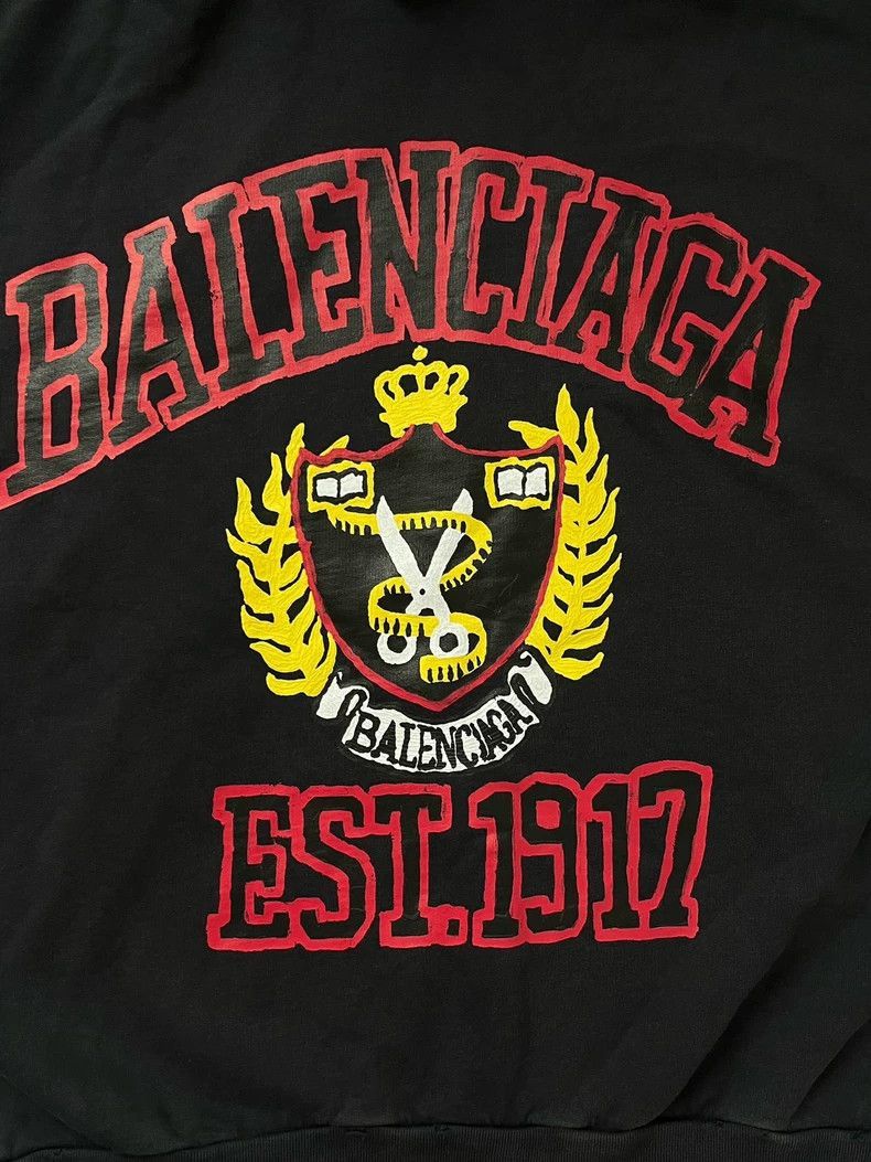 Balenciaga Balenciaga Black Logo Print Hoodie Sweatshirt-2506 Size US S / EU 44-46 / 1 - 3 Thumbnail
