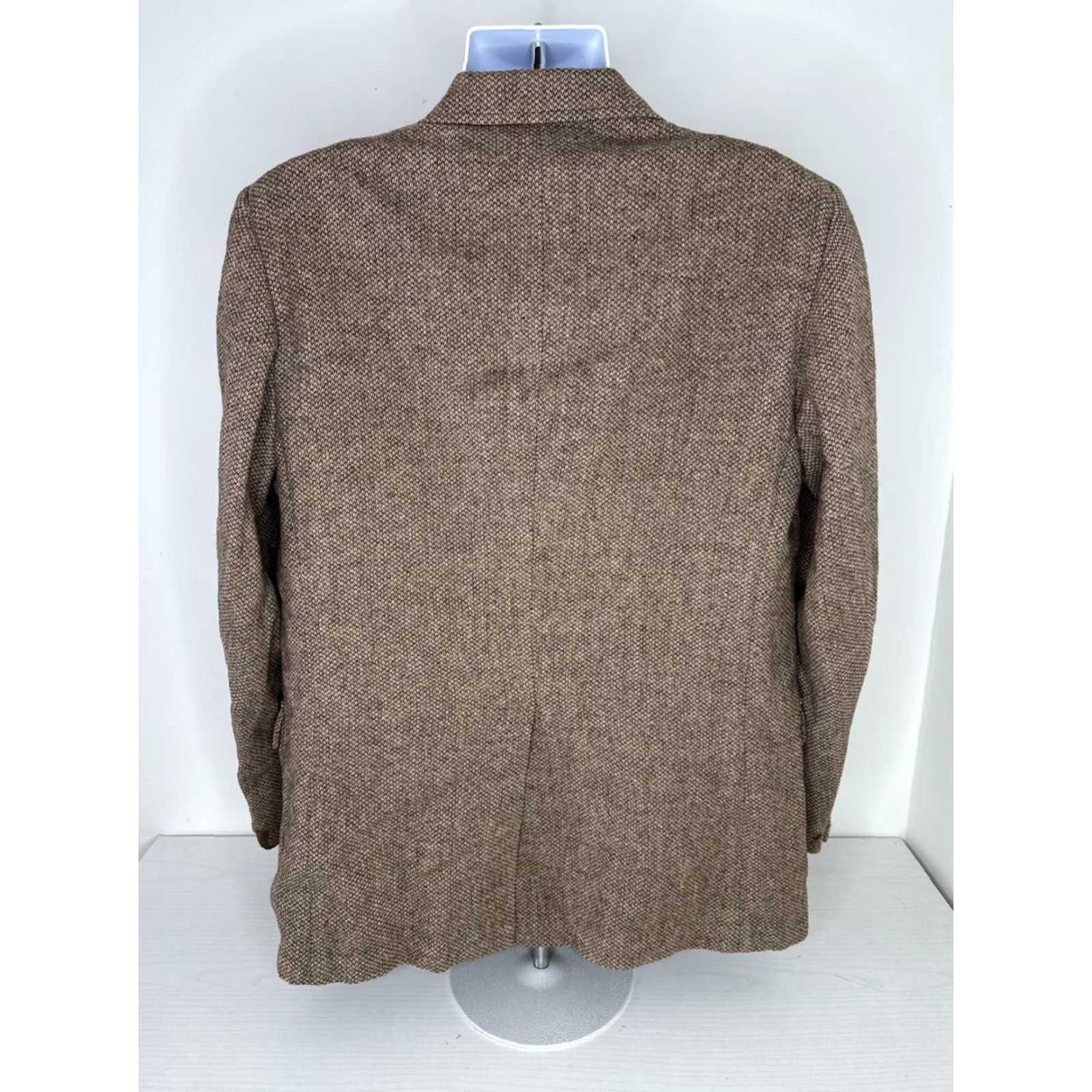 Pendleton VINTAGE Pendleton Blazer Sport Coat Jacket Mens XL 46R Wool Tweed Brown Notch Lapel Single-Breasted 2-Button Regular Fit Size 46R - 2 Thumbnail