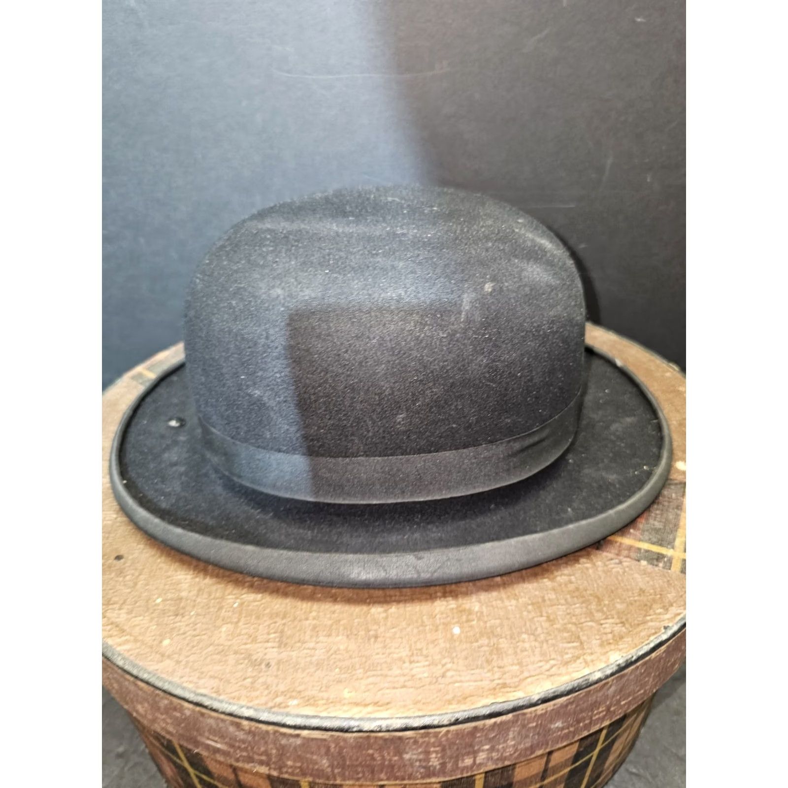 Brooks VINTAGE Herbert Johnson Derby Hat Exclusively for Brooks Bros. Size 7 Black 1900s Size ONE SIZE - 4 Thumbnail