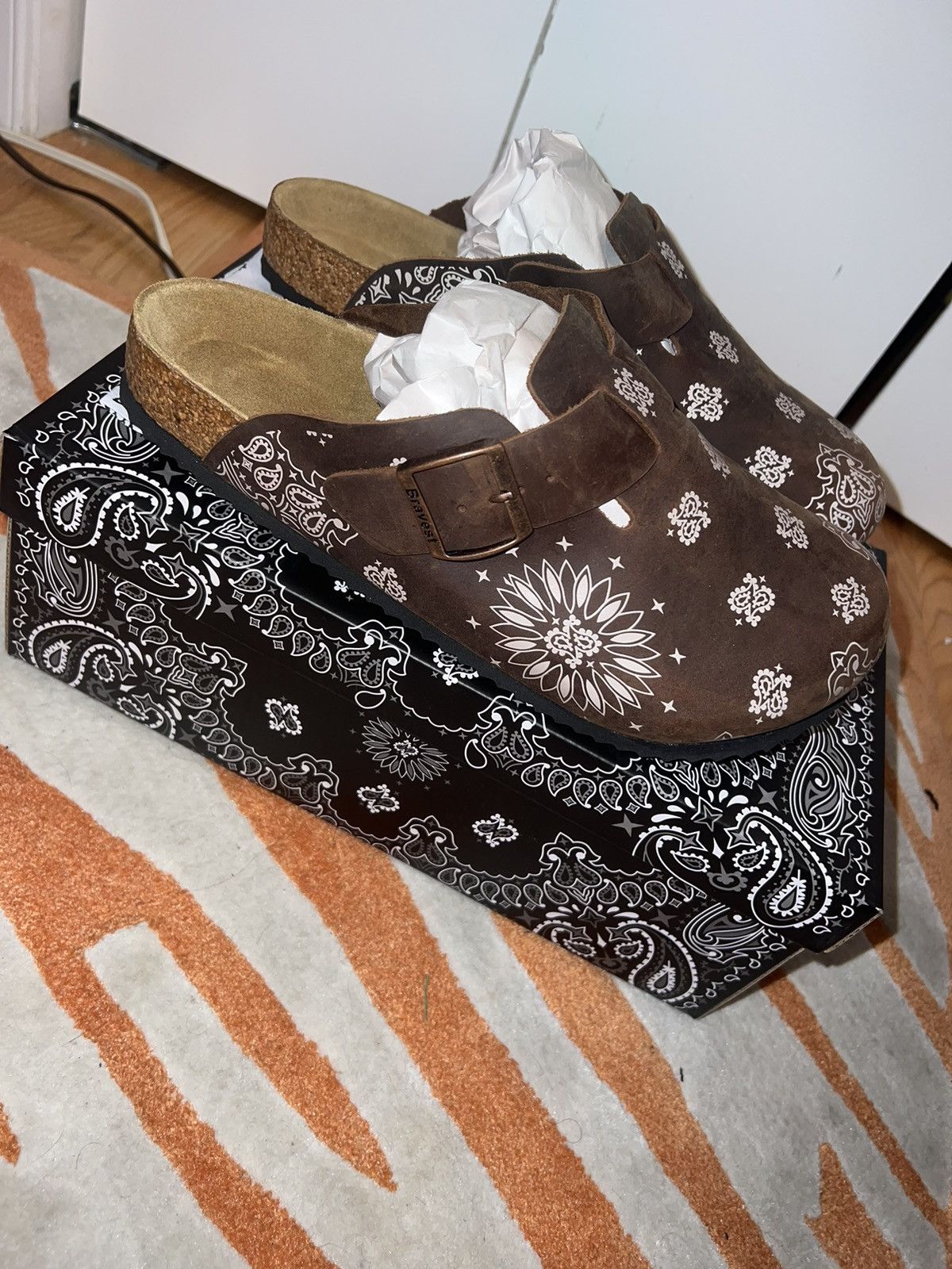 Bravest Studios Brown Paisley Clog