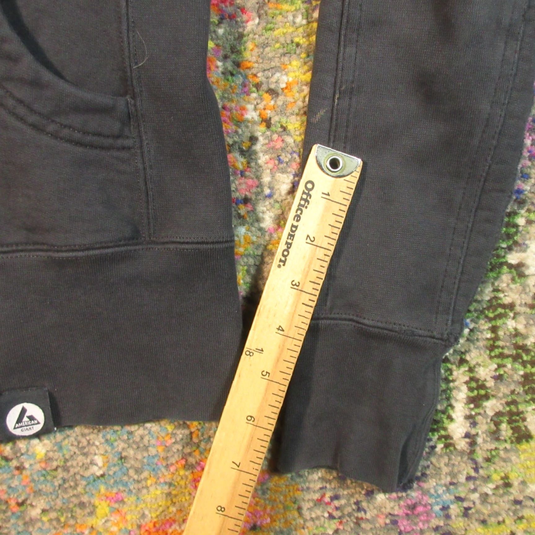 Vintage American Giant Hoodie Womens XS Black heavy Cotton Fleece Full Zip USA Size XS / US 0-2 / IT 36-38 - 7 Thumbnail