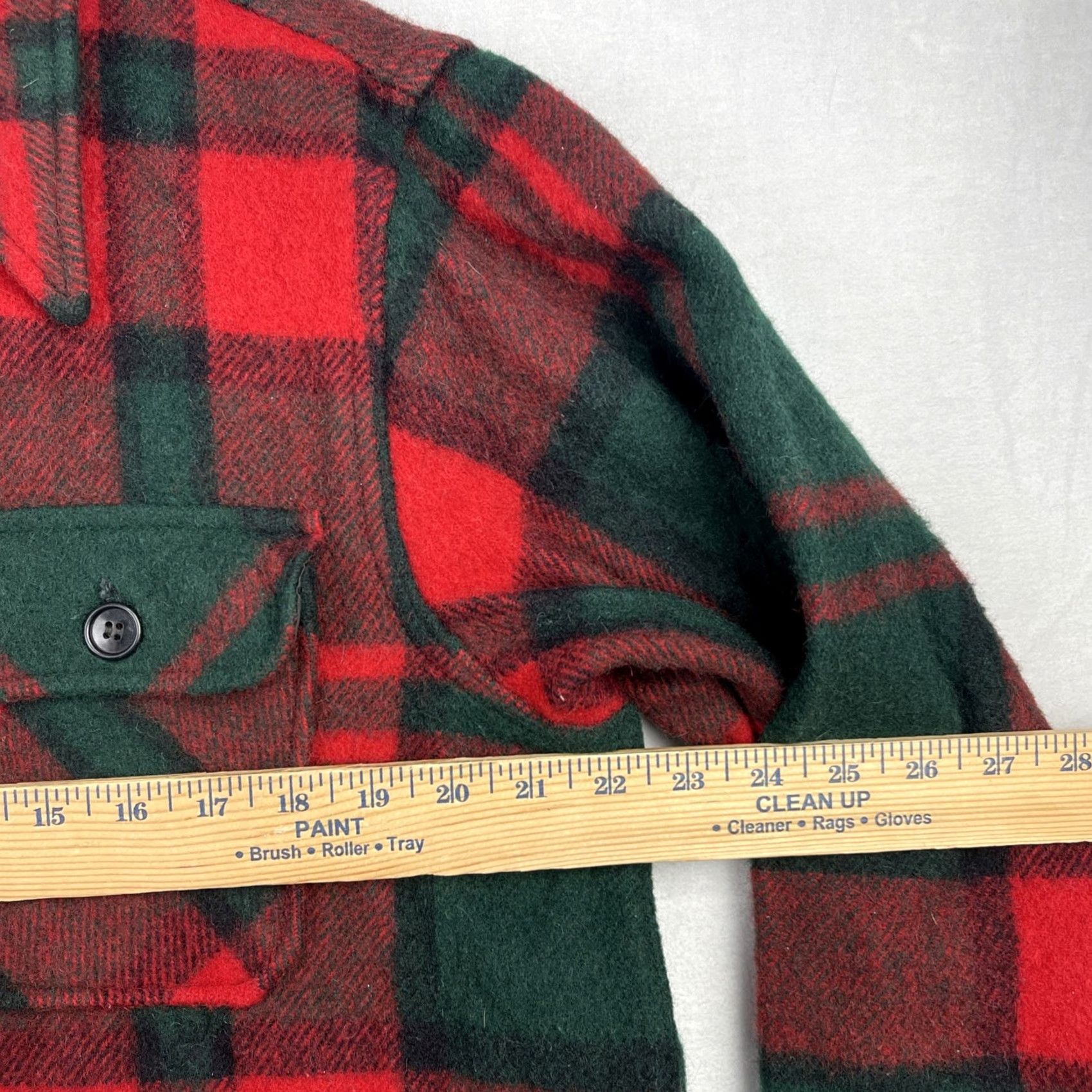Vintage VINTAGE L.L. Bean Jacket Mens Large Red Plaid Wool Hunting 50s Overcoat Casual Workwear Fall Winter S adults? Size US L / EU 52-54 / 3 - 6 Thumbnail