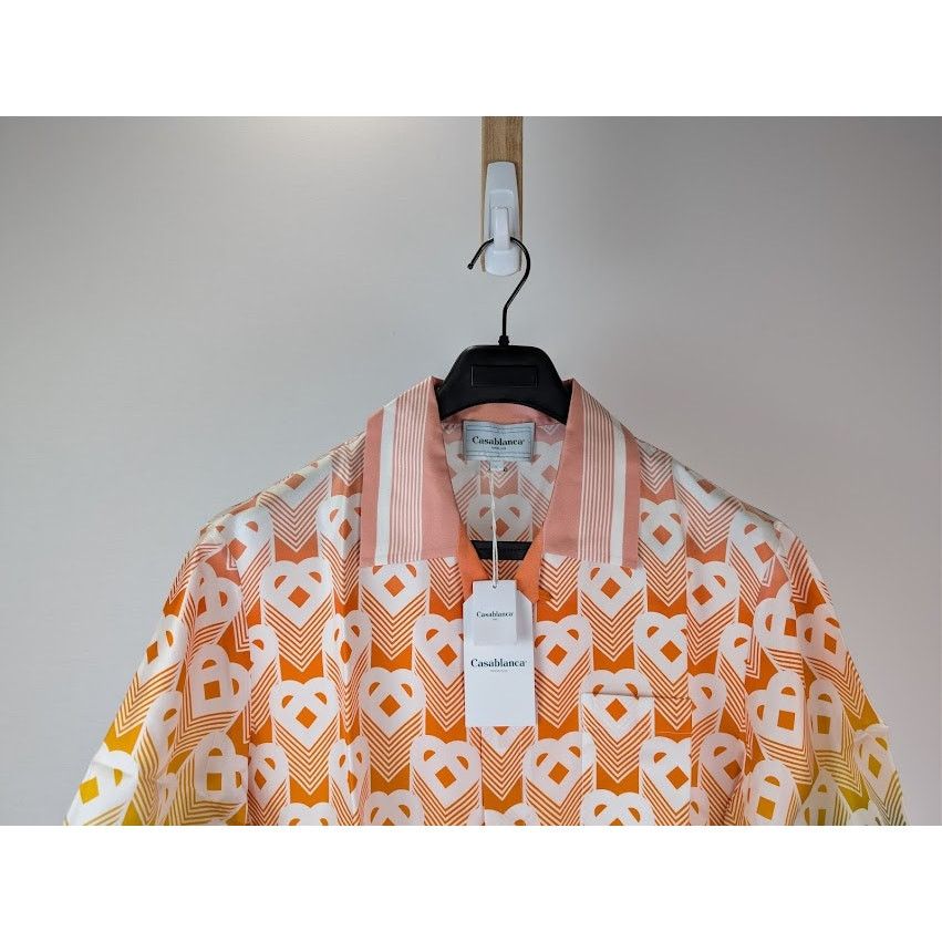 Casablanca o1rshd1 Gradient Heart Monogram Short-Sleeve Shirt in Multi Size US L / EU 52-54 / 3 - 3 Thumbnail