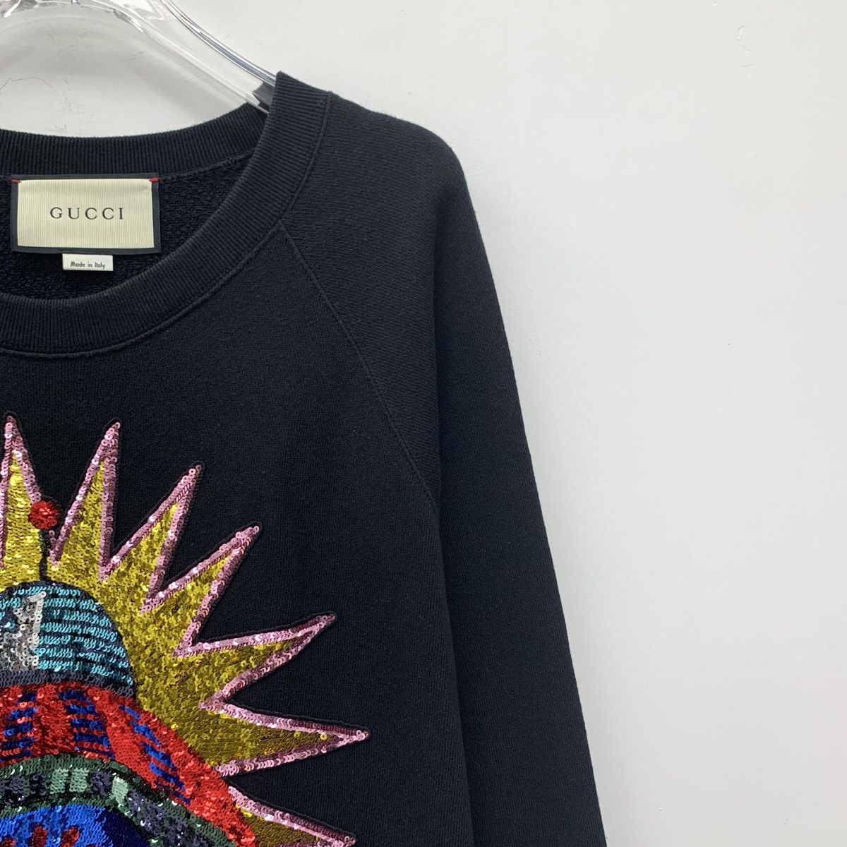 Gucci Gucci Black UFO Sequin Long Sleeve Sweatshirt K26WX Size S / US 4 / IT 40 - 3 Thumbnail