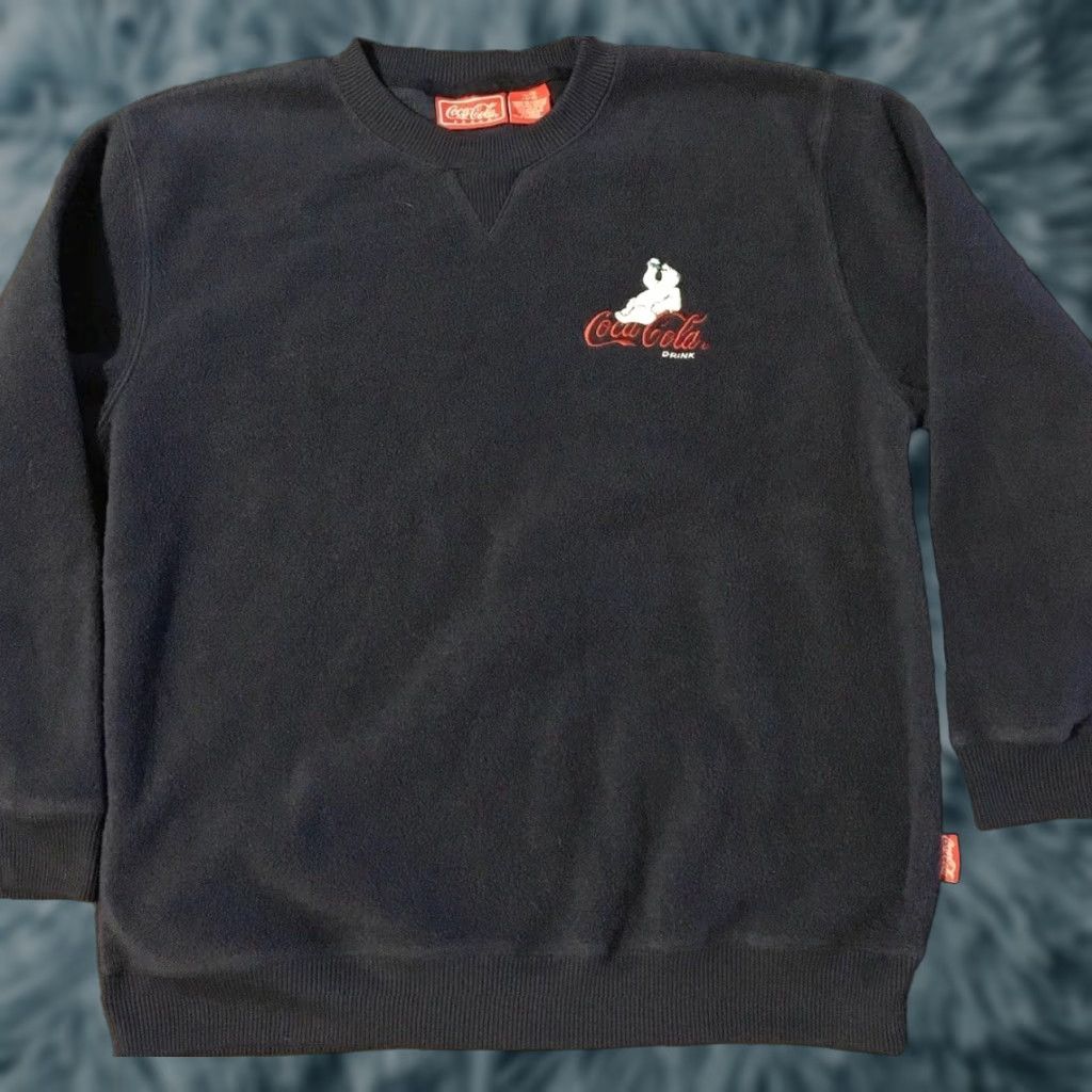 Vintage VINTAGE Coca-Cola Polar Bear Embroidered Sweatshirt Sweatshirt Navy 90s Pullover Mens M Blue Embroidered Size US M / EU 48-50 / 2 - 1 Thumbnail