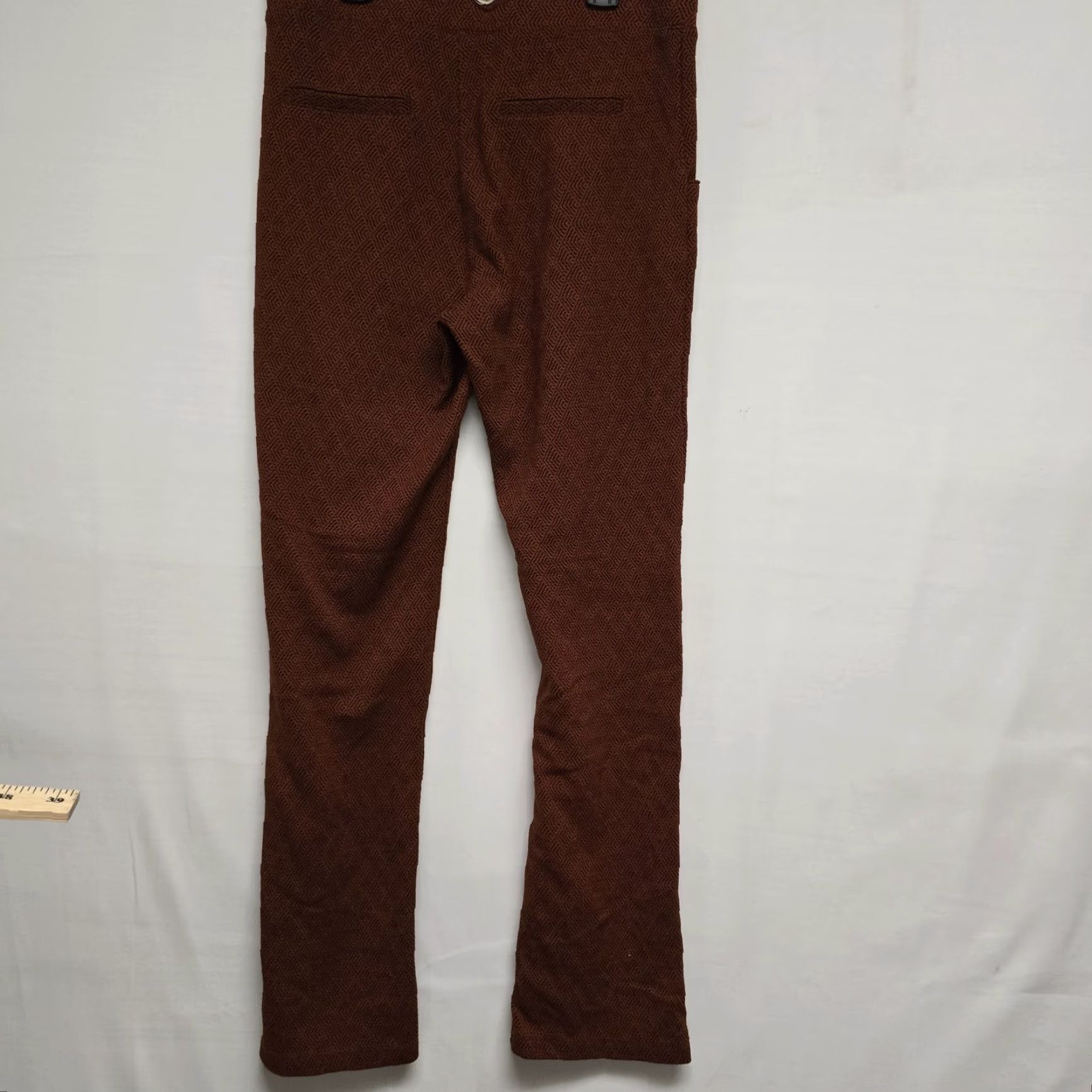 Rusty Betabrand Pants Womens PM Multicolor Dress Pants Straight Leg Pull On Side Buttons Modern Classic Fit Petite Womens - Pants Size 32" / US 10 / IT 46 - 4 Thumbnail