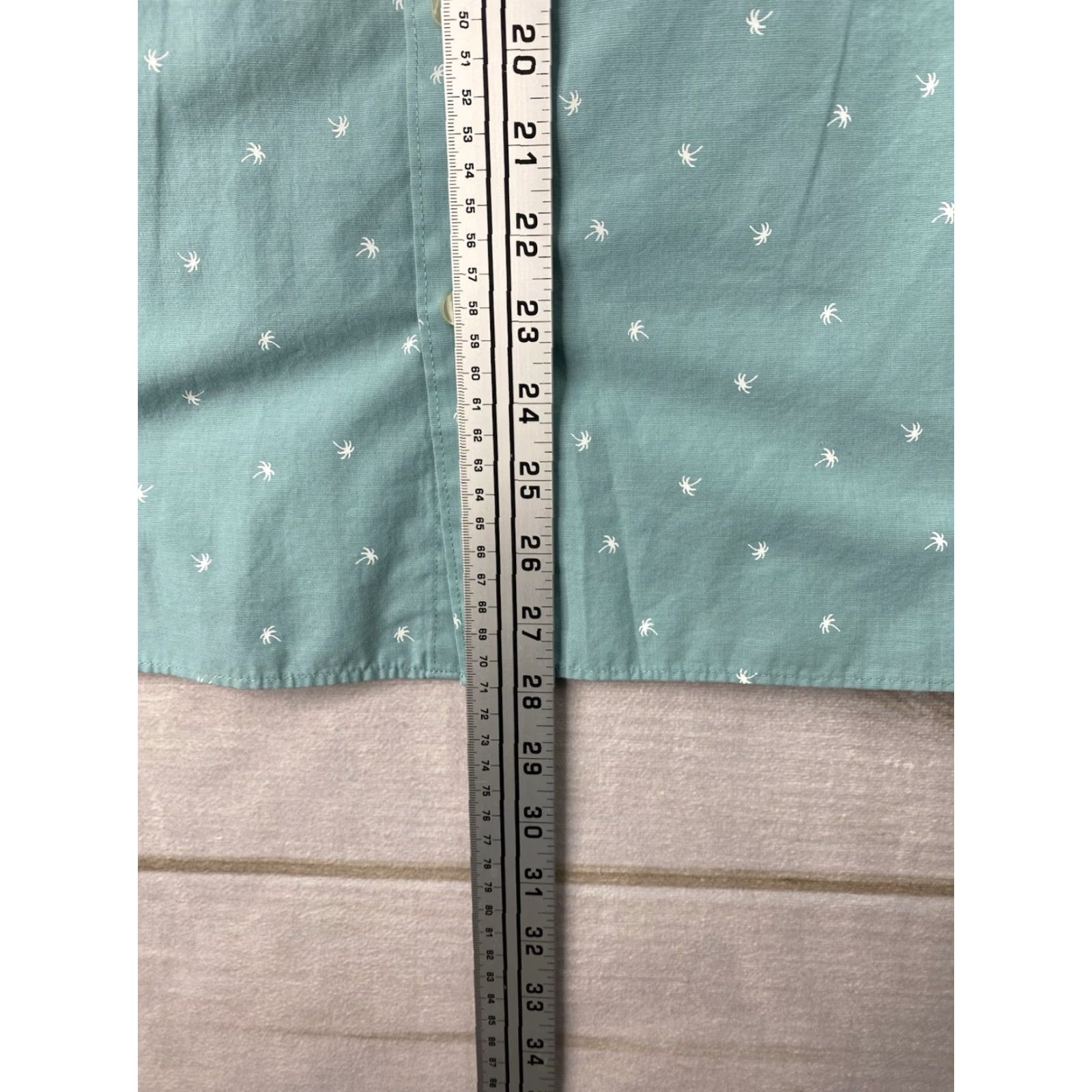 Van Heusen VINTAGE Van Heusen Hawaiian Shirt Mens M Aqua Palm Tree Print Short Sleeve Tropical Fun Size US M / EU 48-50 / 2 - 7 Thumbnail