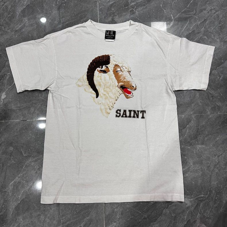Saint Michael Saint Michael Sheep pattern short sleeved shirt Size US M / EU 48-50 / 2 - 1 Thumbnail