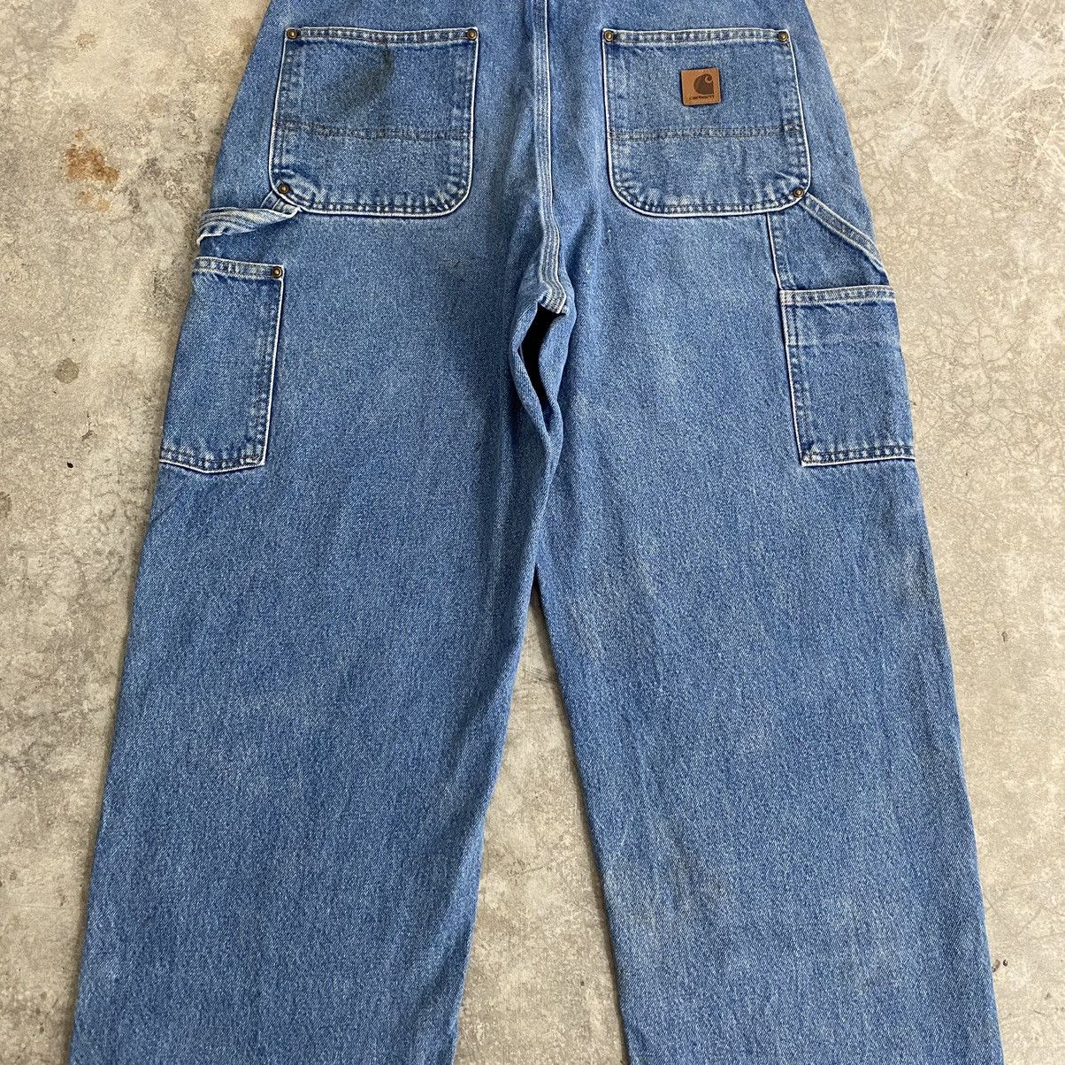 Carhartt VTG Carhartt Double Knee Blue Carpenter Denim Jeans Size US 35 - 18 Thumbnail