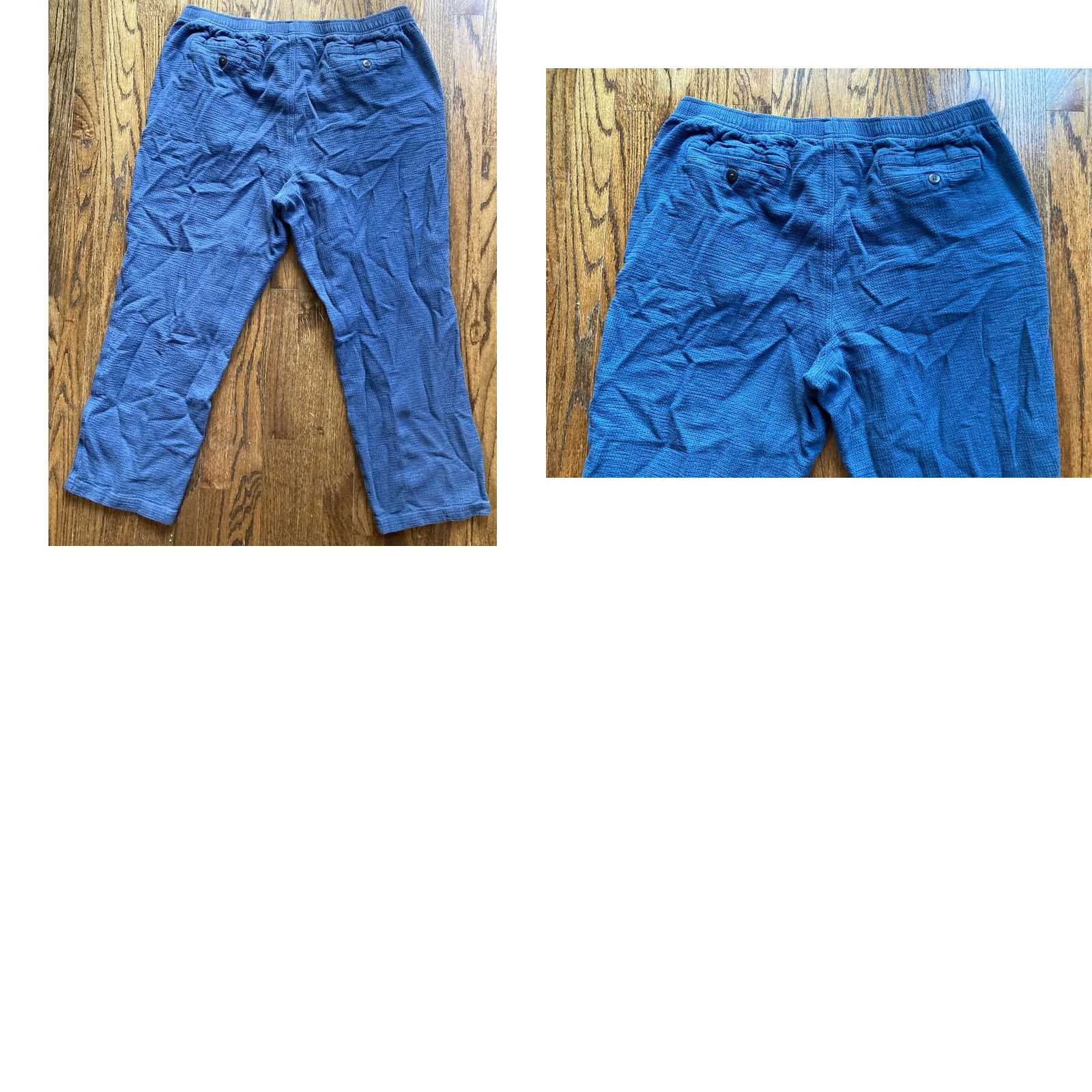 The Territory Ahead Territory Ahead Pants Mens 2XL/30 Blue Knit Lounge Drawstring Casual Travel Workwear Size US 39 - 9 Thumbnail